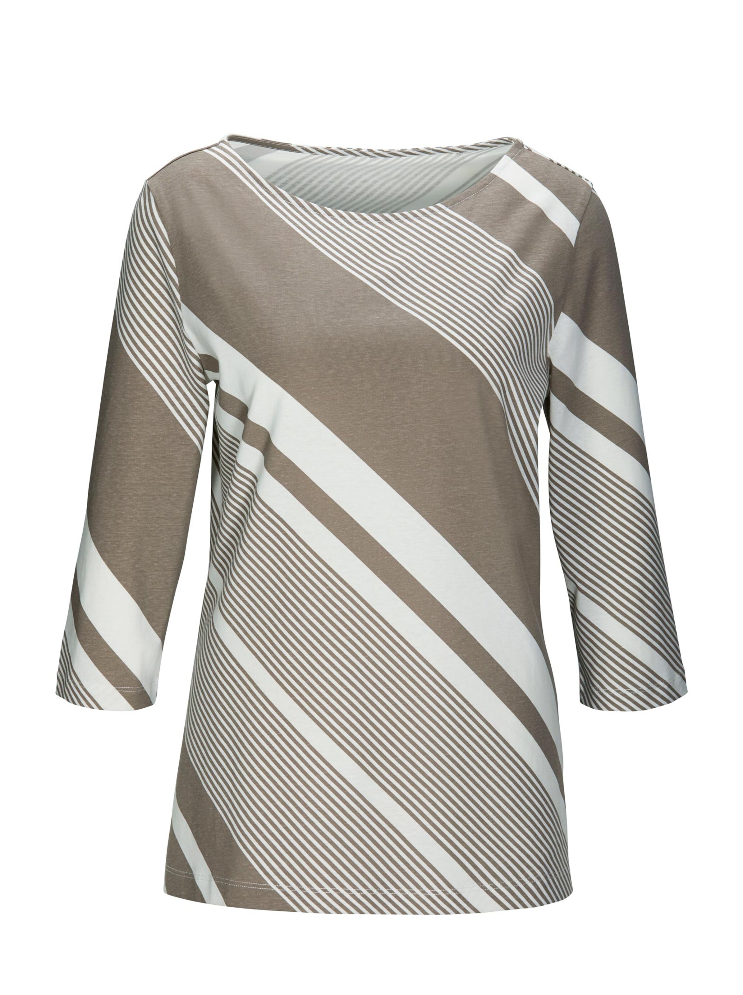 Shirt - taupe-gestreift