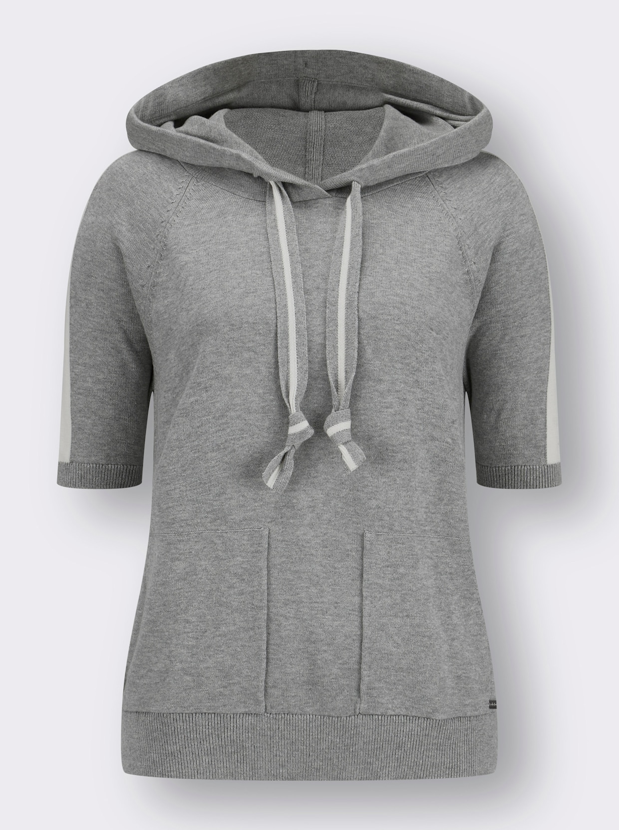 Pullover met korte mouwen - grijs/ecru