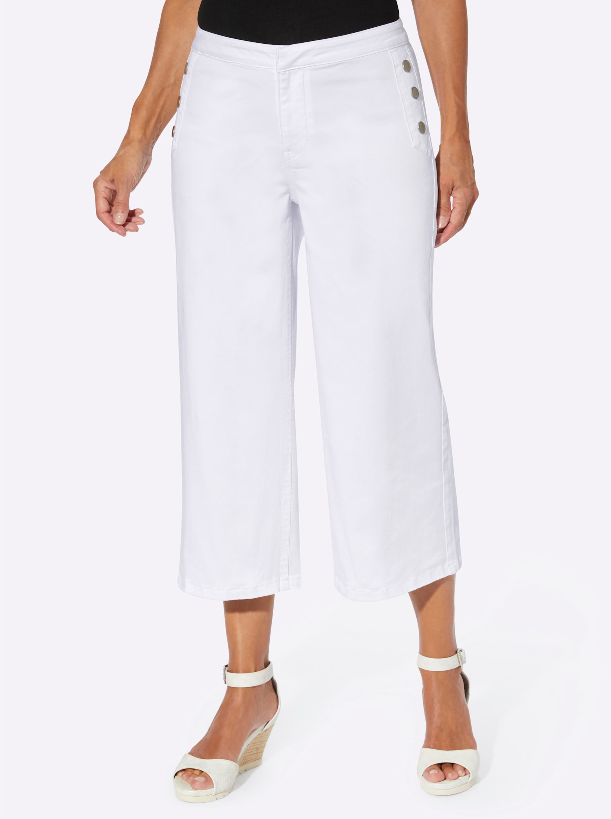 Witt Damen Culotte, weiß