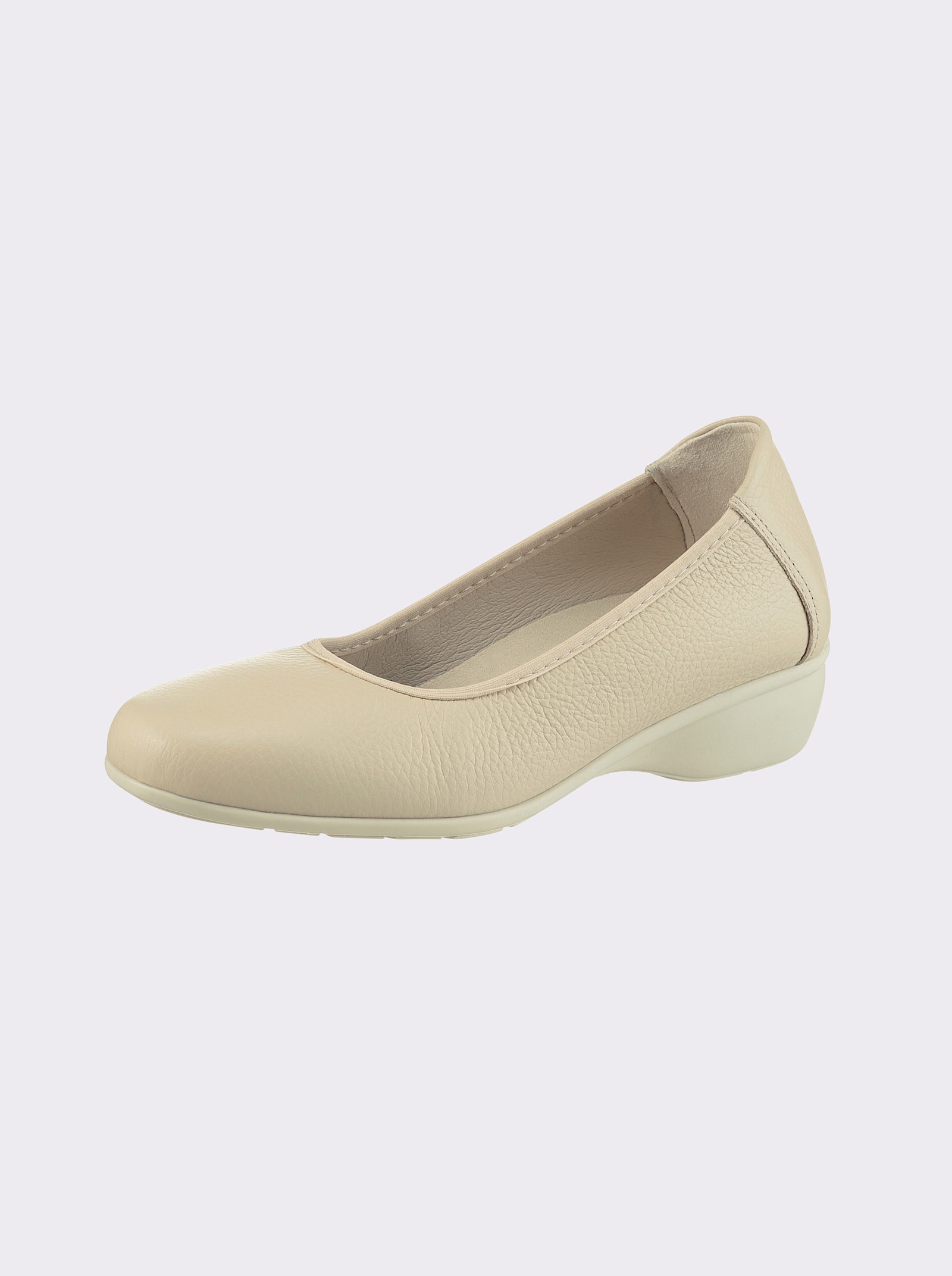 airsoft comfort+ Ballerina mit Keilabsatz - beige