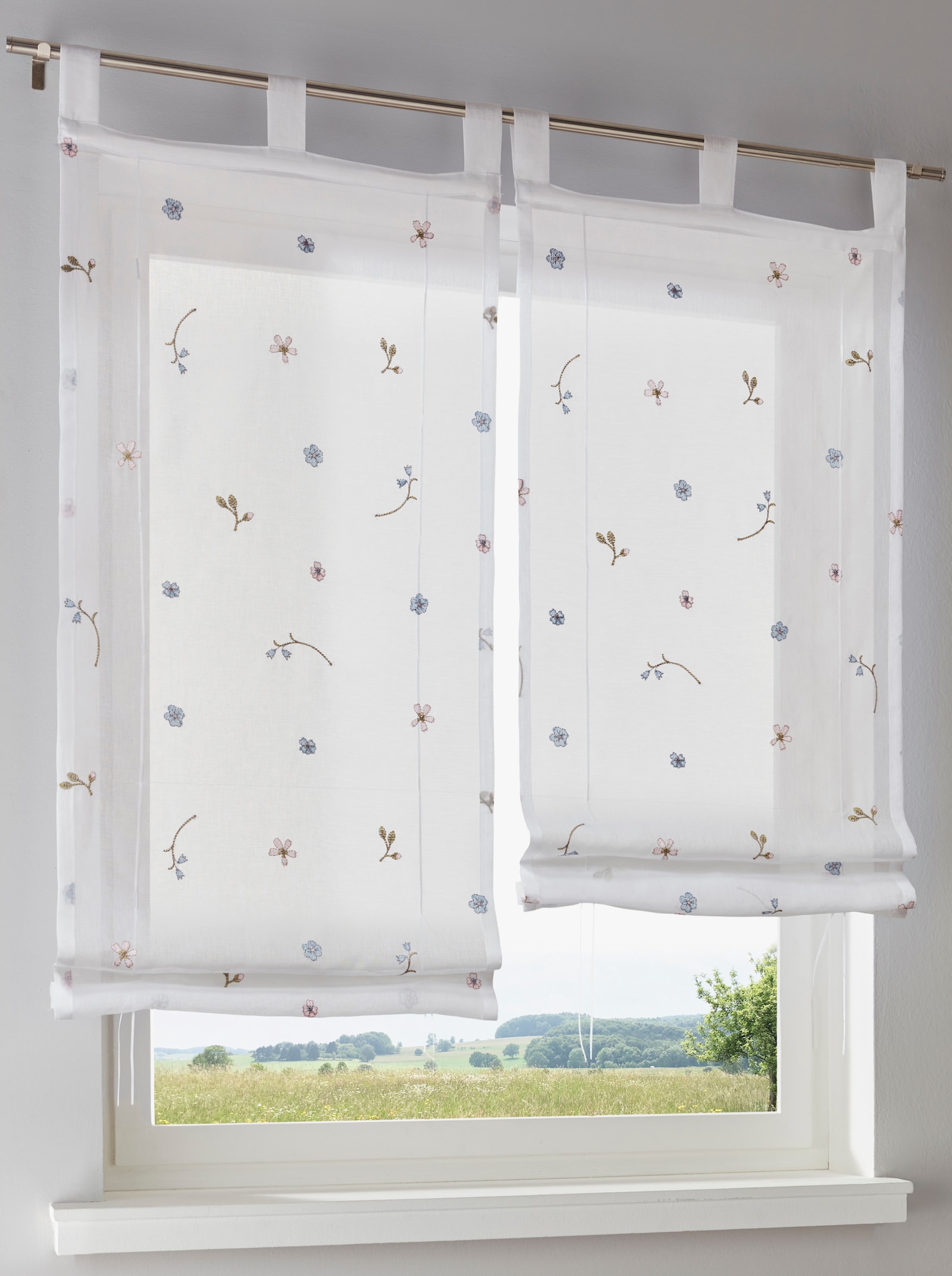 heine home Bändchenrollo - weiß-bunt