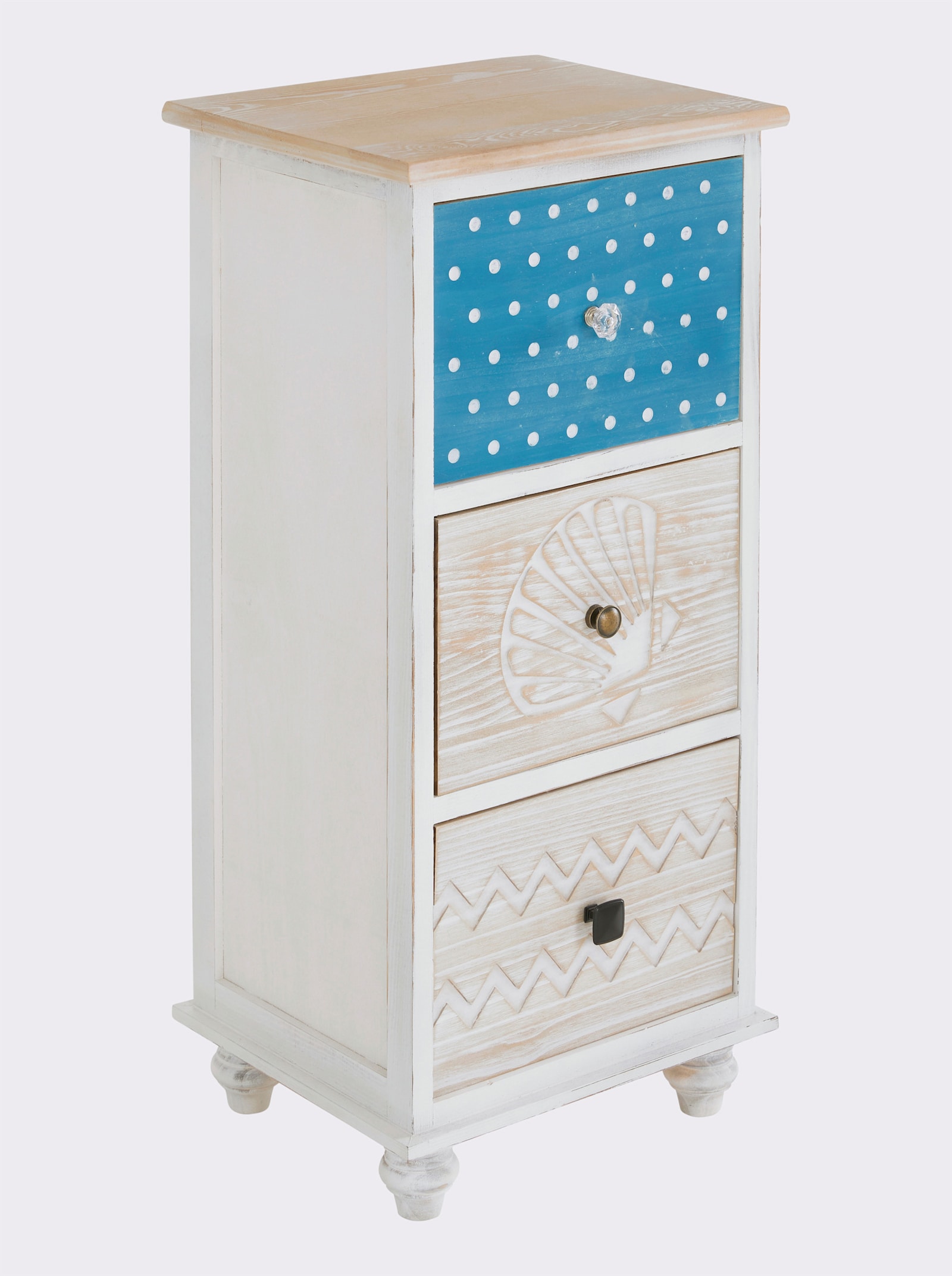 heine home Kommode - weiß-natur