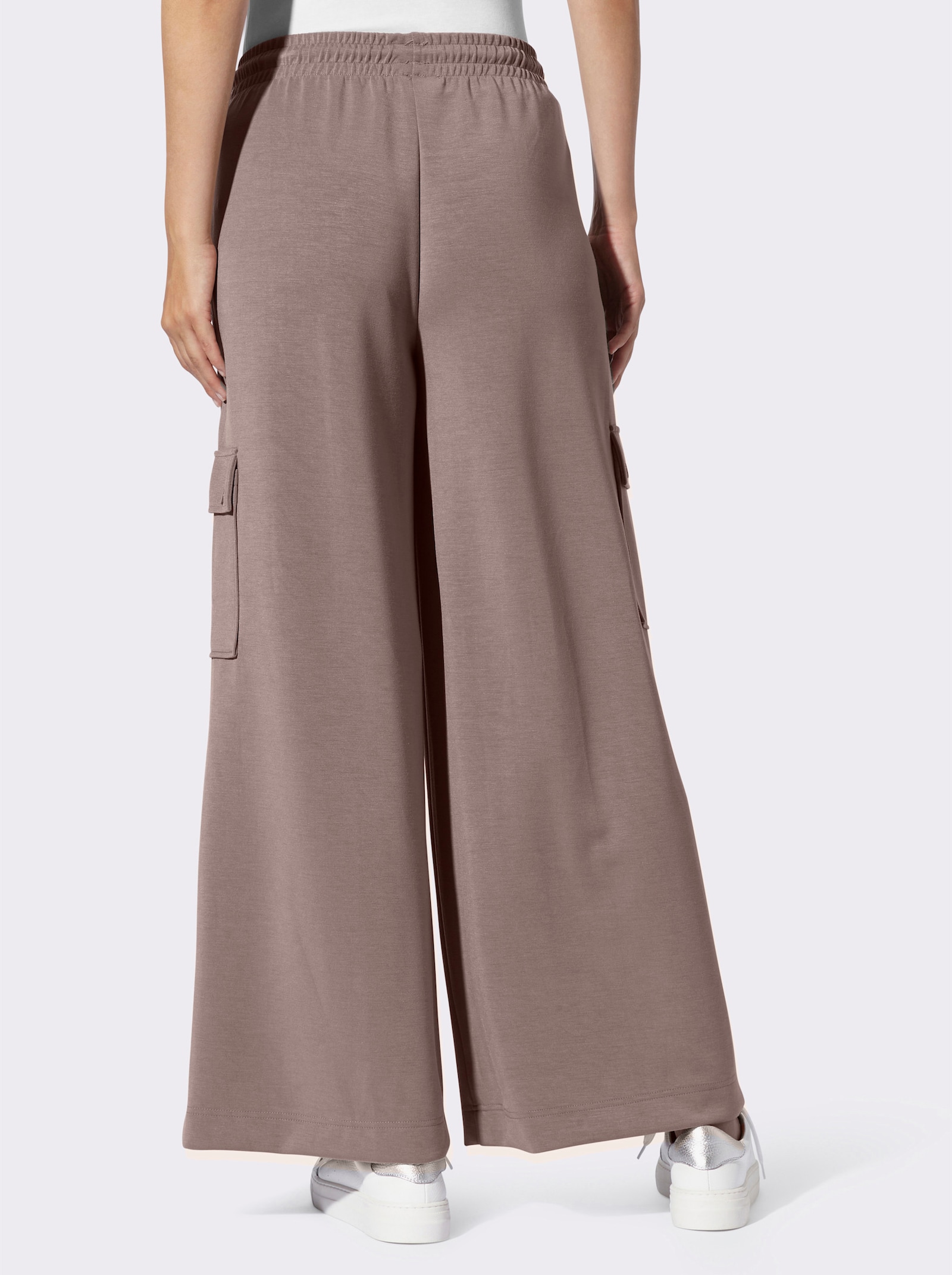 heine Jerseyhose mit Cargo-Taschen - taupe