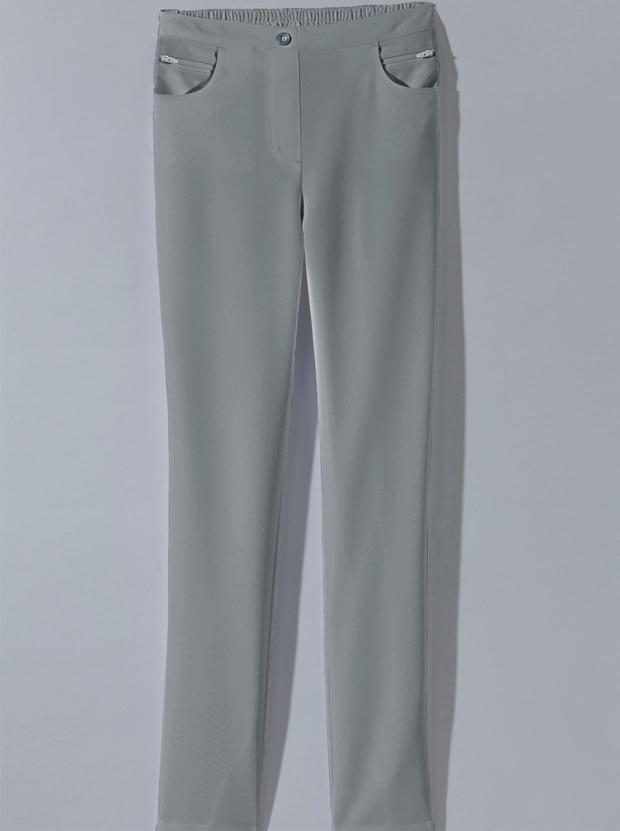 Bengalinhose mit Zierreißverschlüssen - grau