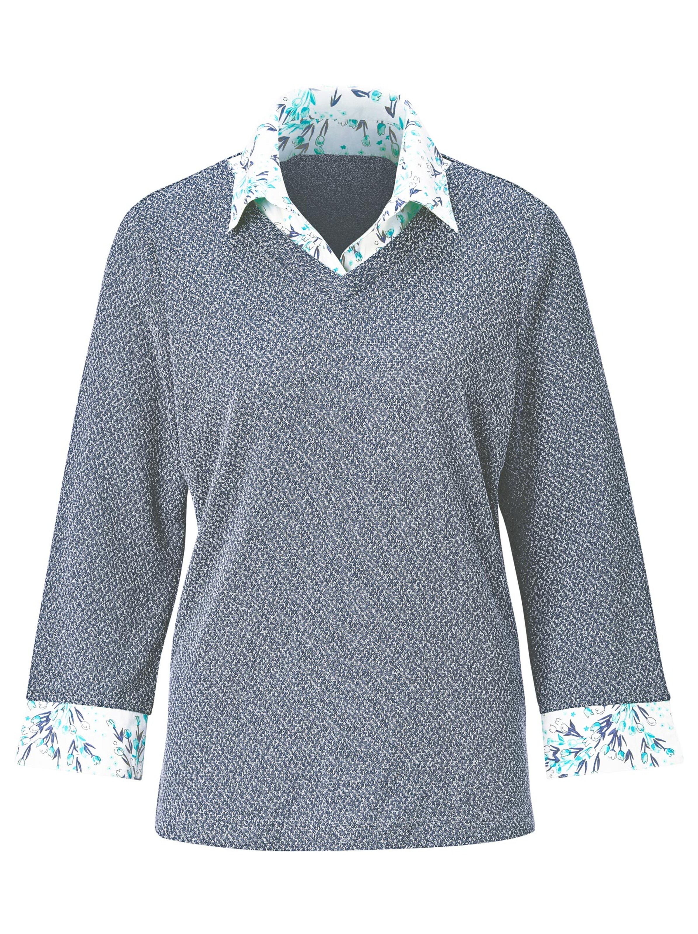 Shirt - jeansblau-meliert