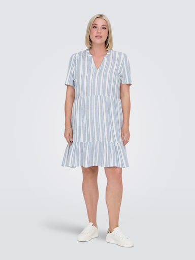 ONLY CARMAKOMA Minikleid - coronet blue stripes:bright white