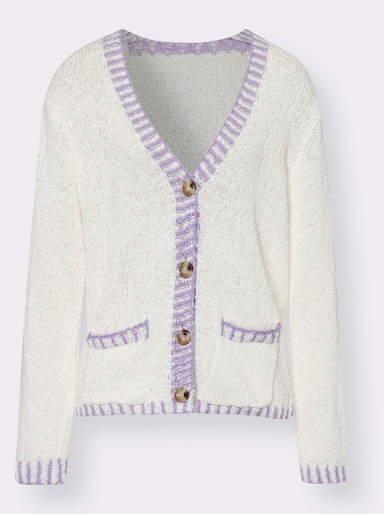 heine Cardigan - ecru-flieder