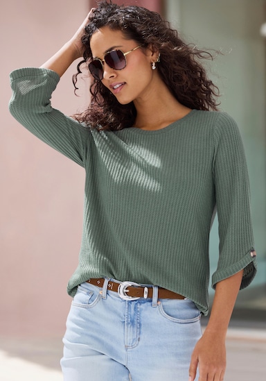 LASCANA 3/4-Arm-Shirt - khaki