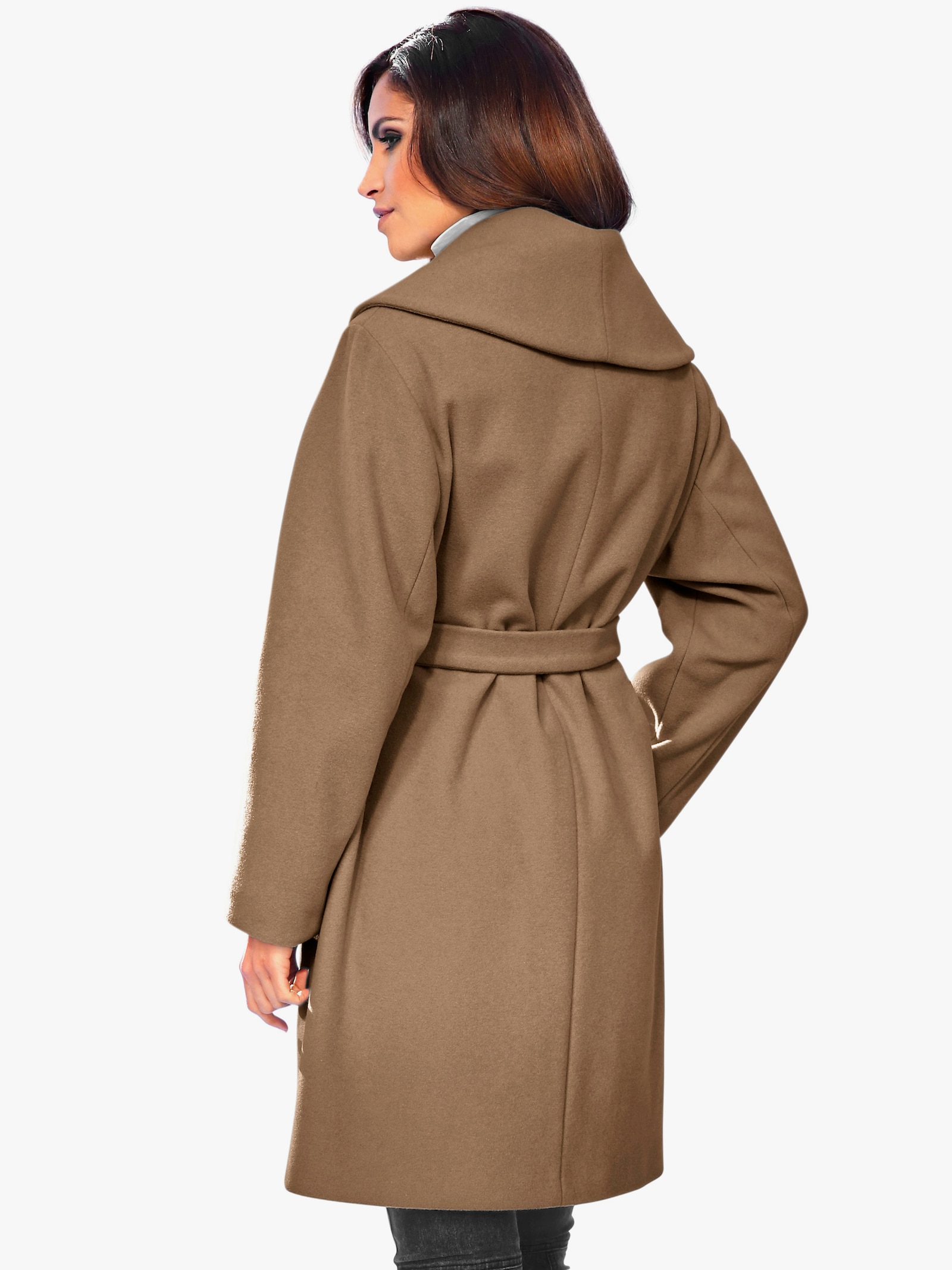 heine Wolljacke mit Schalkragen - camel