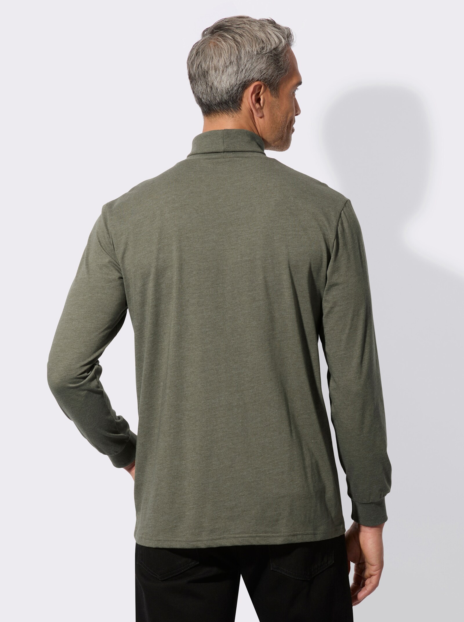 Colshirt - kaki gemêleerd