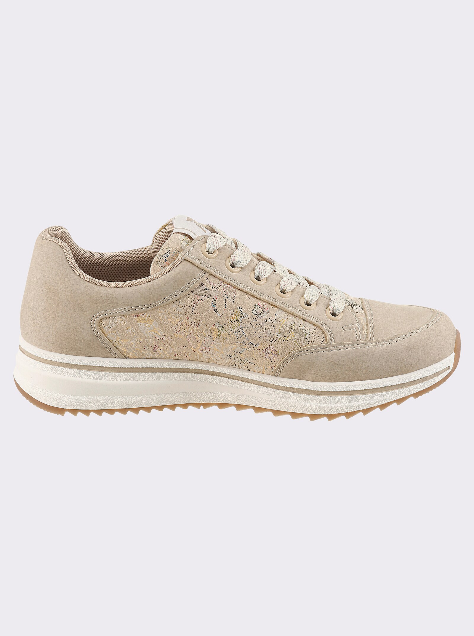 Rieker Sneaker mit Glitzer-Effekt - beige