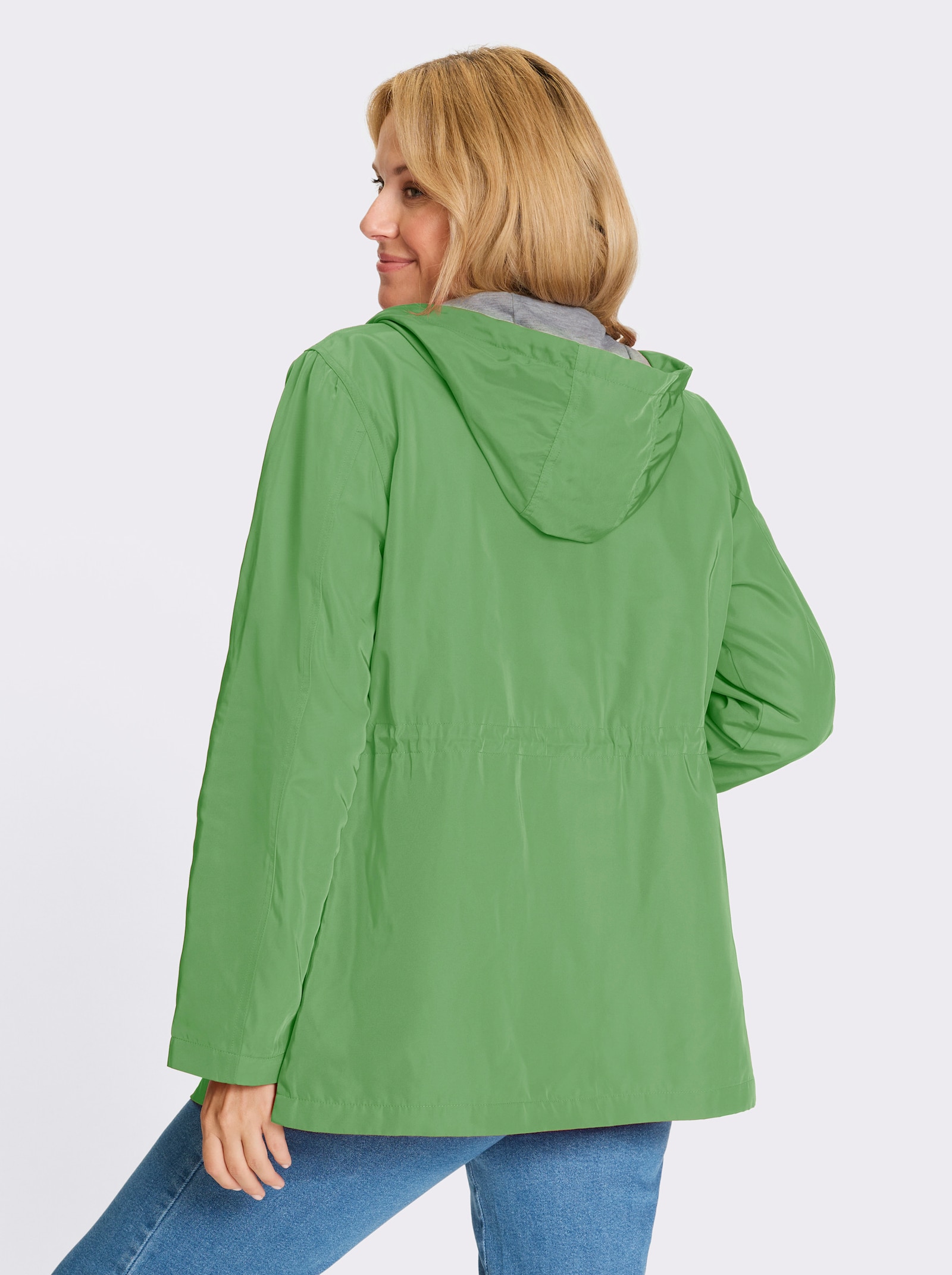 Jacke mit Tunnelzug in der Taille - apfel