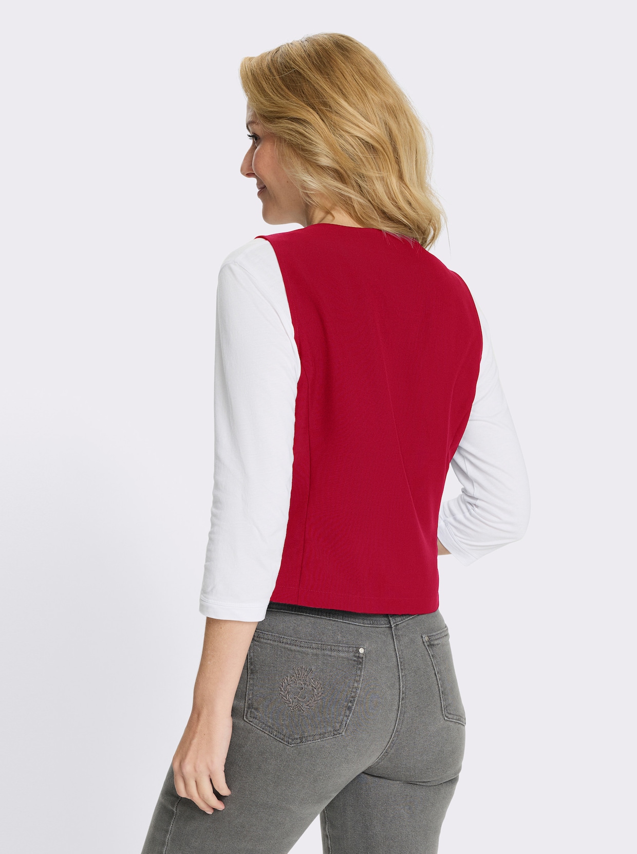 Weste zum Knöpfen - rot