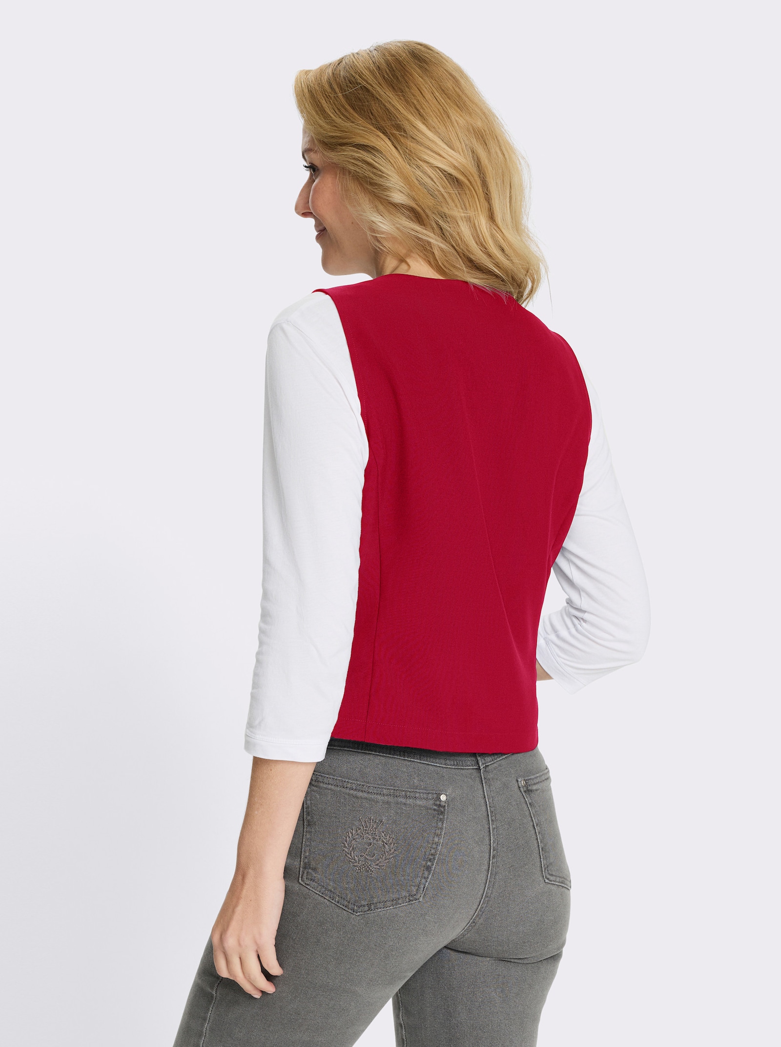 Weste zum Knöpfen - rot