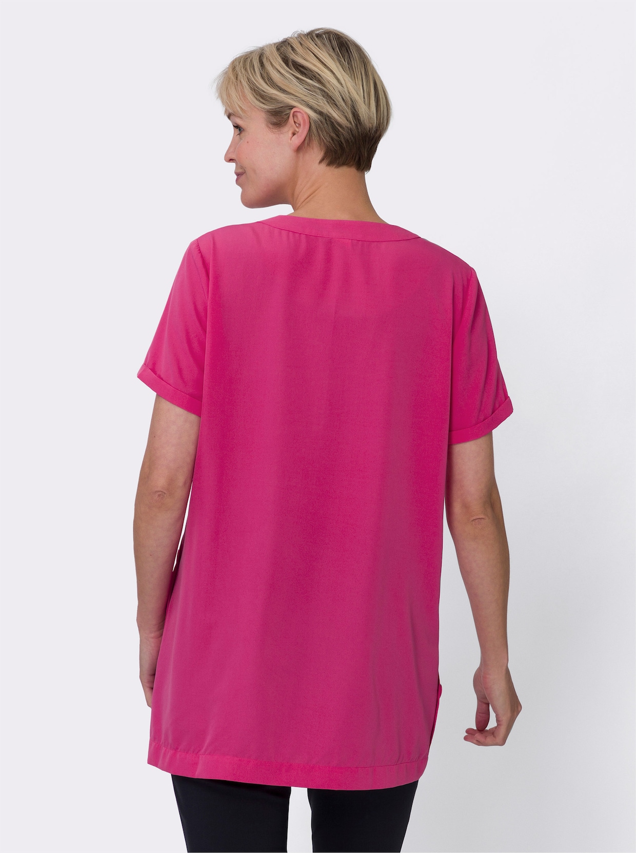 Longline blouse - fuchsia