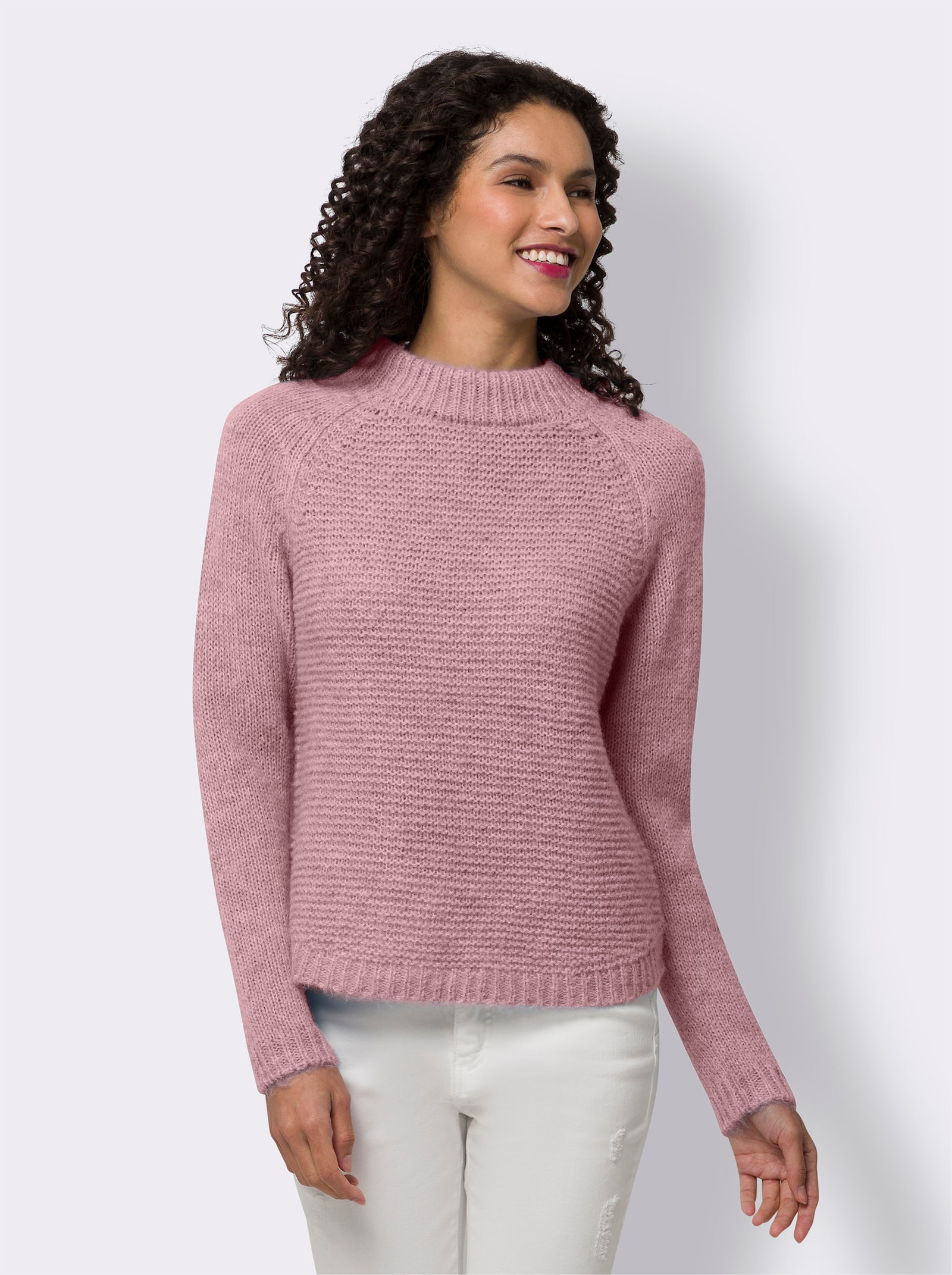 heine Strickpullover mit Raglan-Ärmel - hortensie