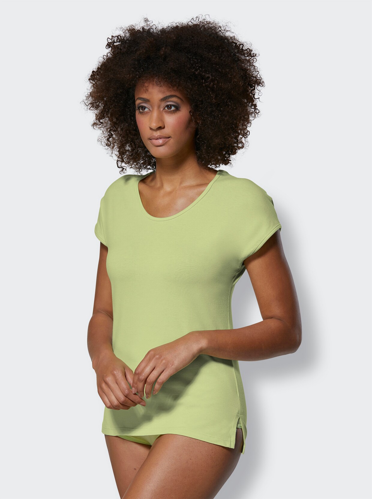 wäschepur Shirt - pistache + mauve