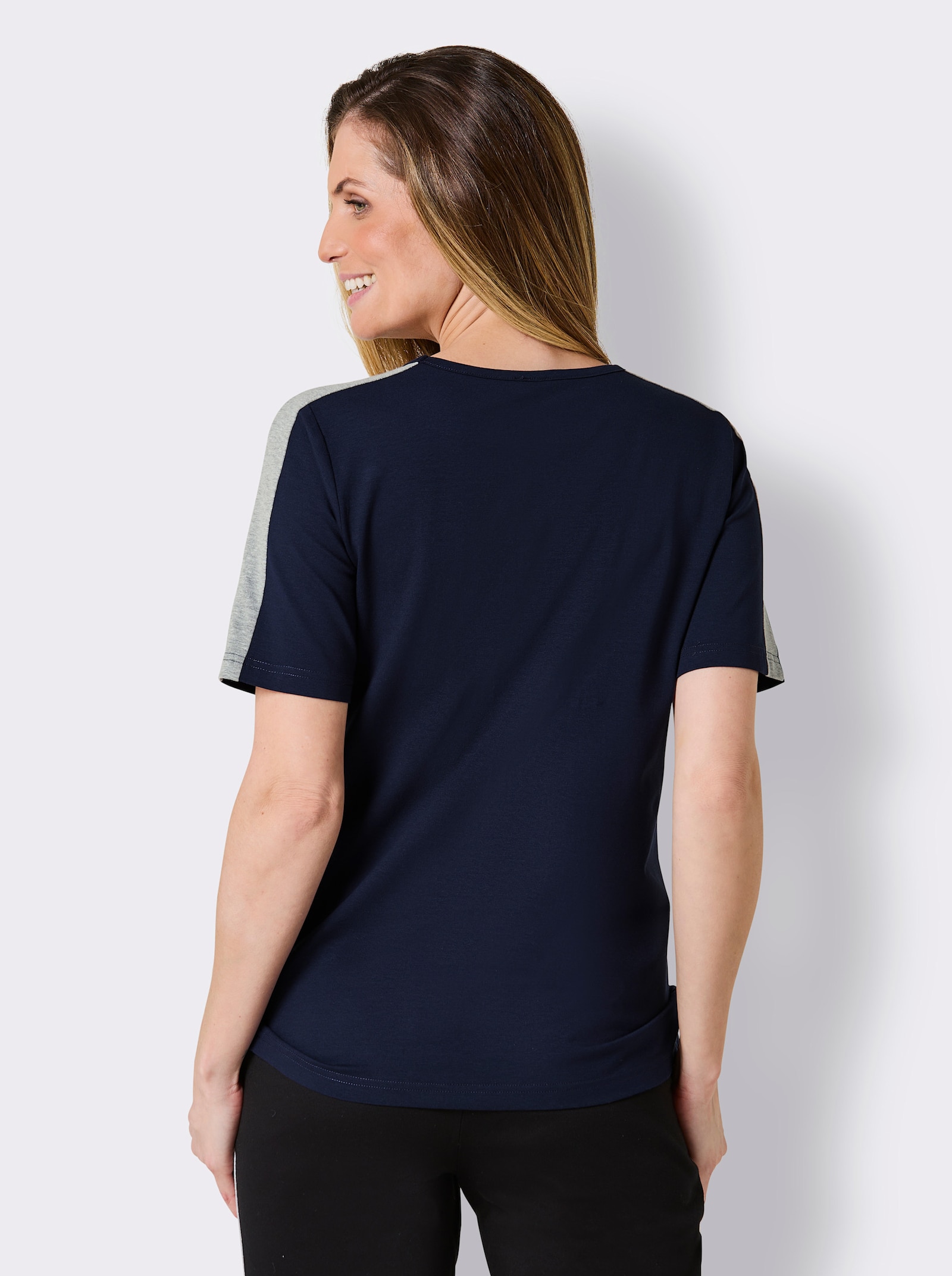 feel good Shirt - marine-steingrau