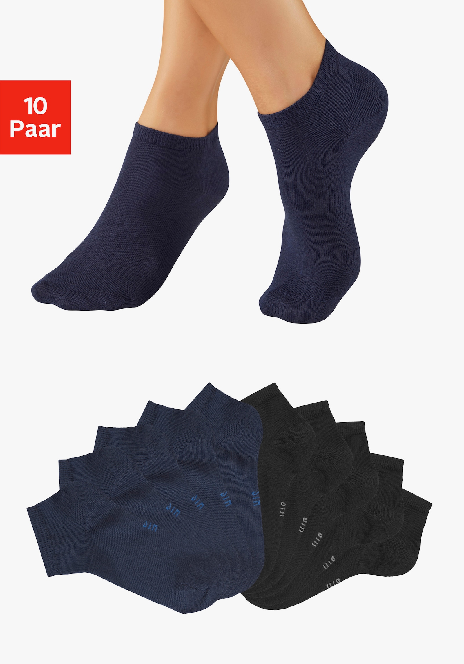 H.I.S Kurzsocken - 5x schwarz, 5x marine