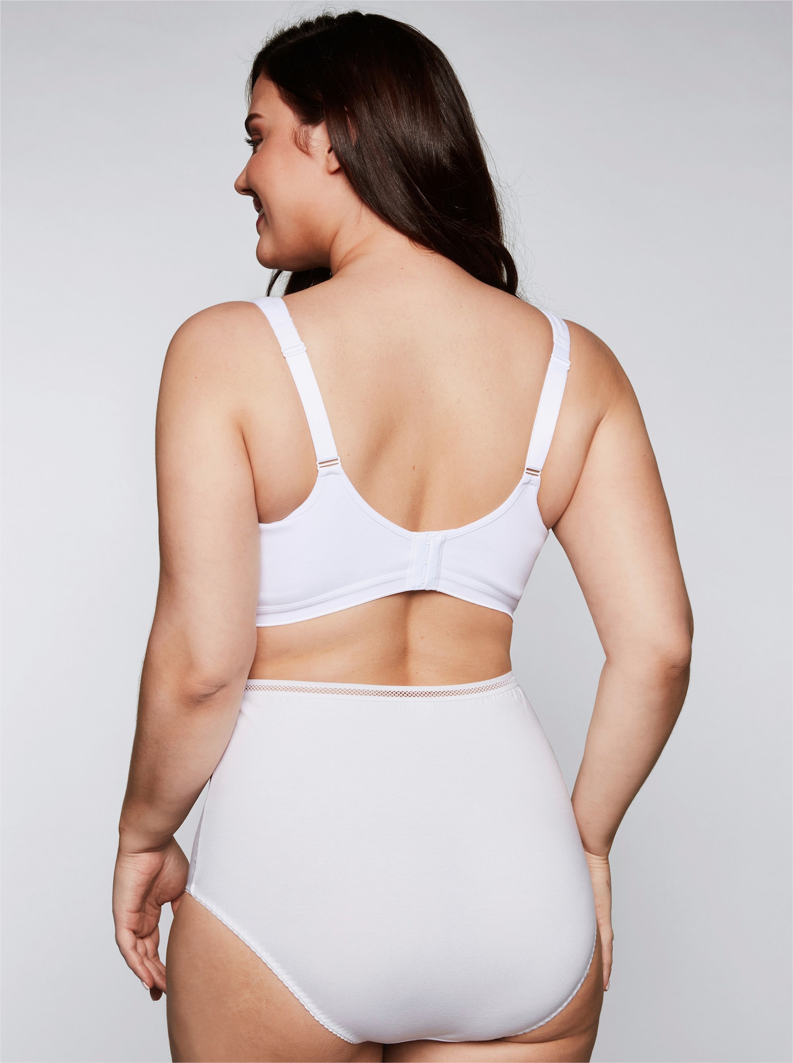 sheego BH ohne Bügel im Doppelpack - weiß