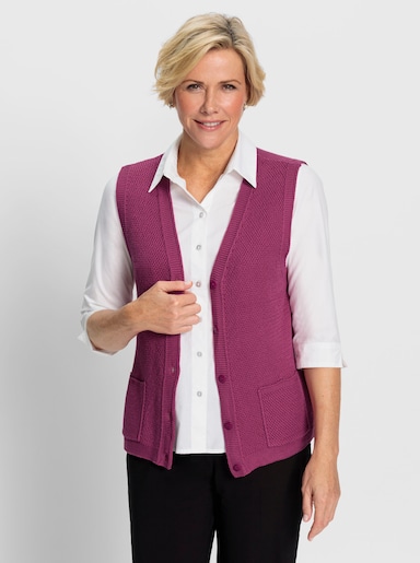 Strickweste mit Ajour-Muster - erika