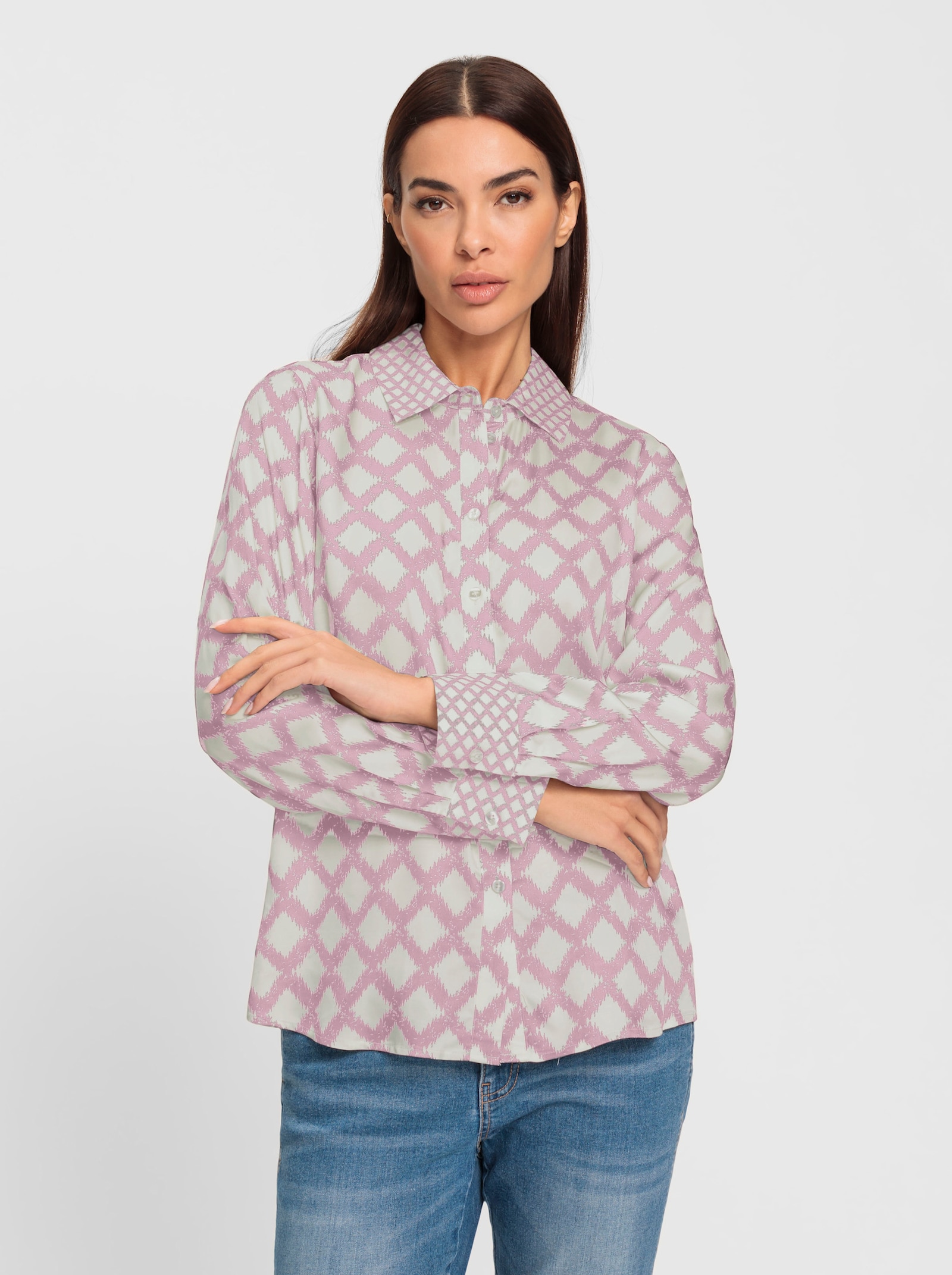 heine Hemdbluse - rosé-champagner