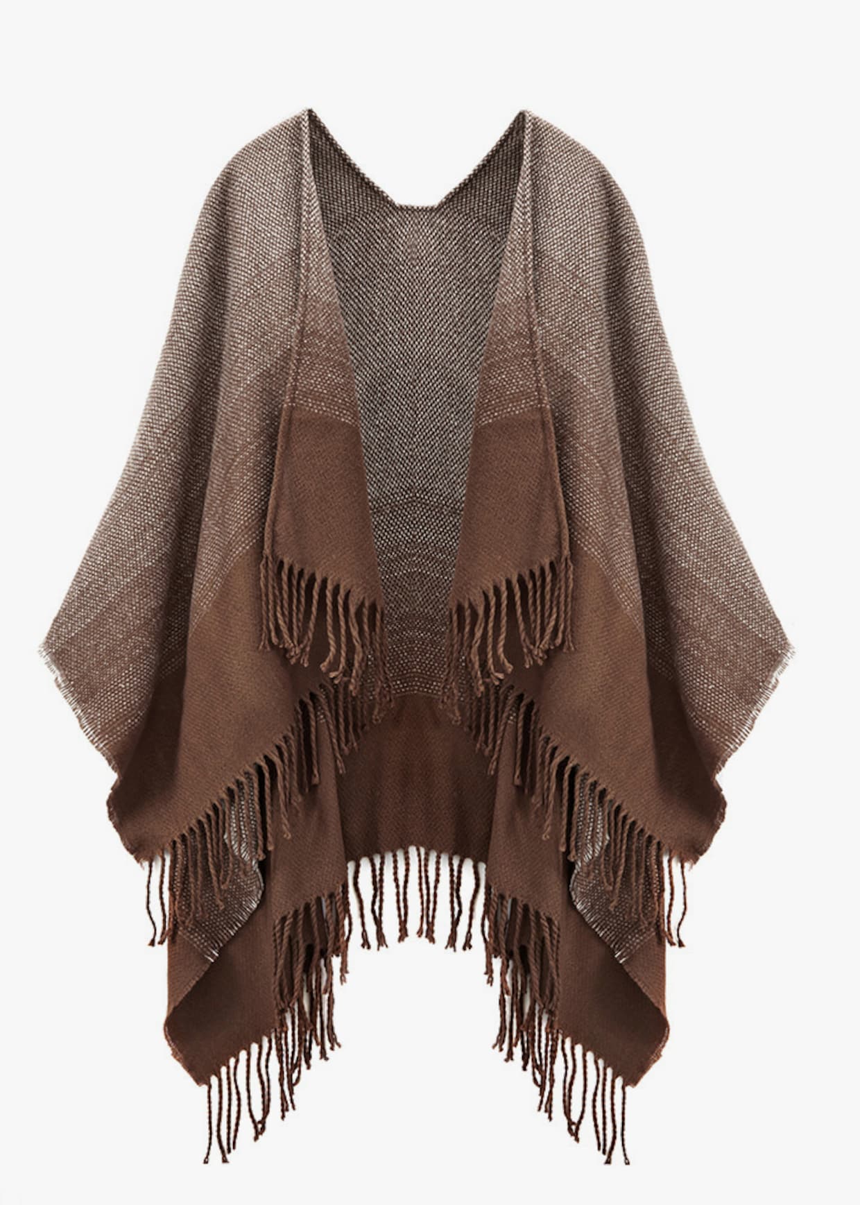 LASCANA Strickponcho - beige-braun