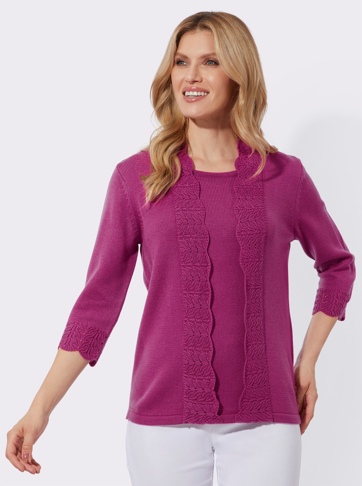 2-in-1-Pullover - magenta