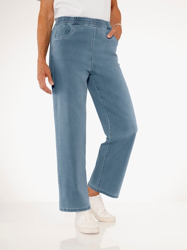 Schlupfjeans in knöchelfreier Länge - blue-bleached