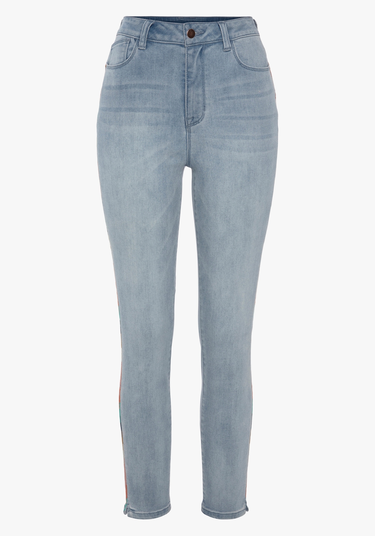LASCANA High-waist-Jeans - light blue washed
