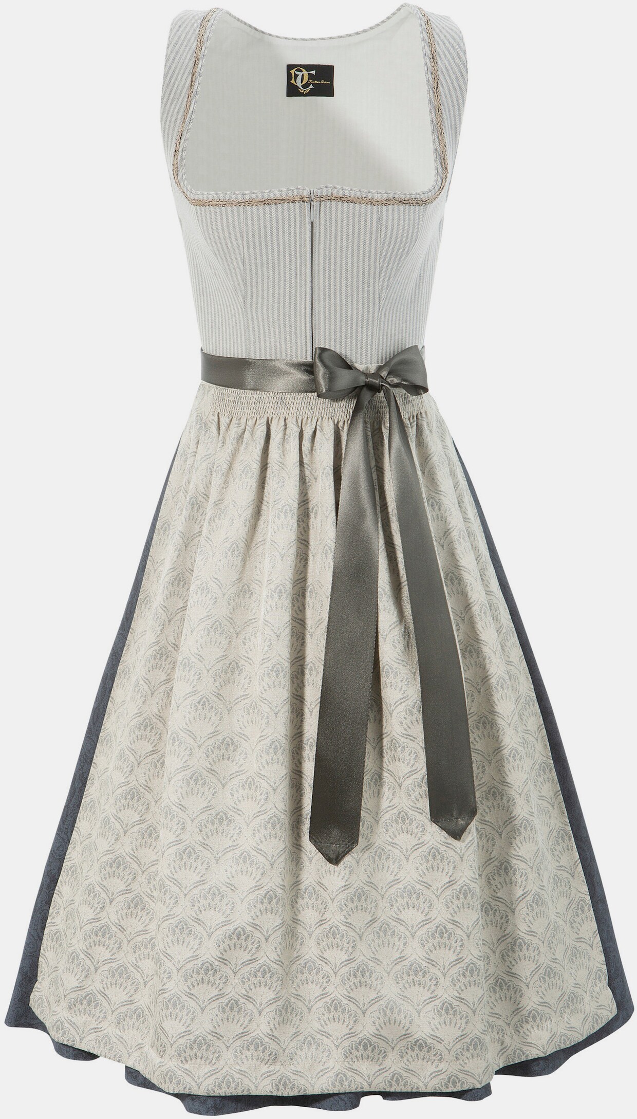 Turi Landhaus Dirndl - anthrazit-beige