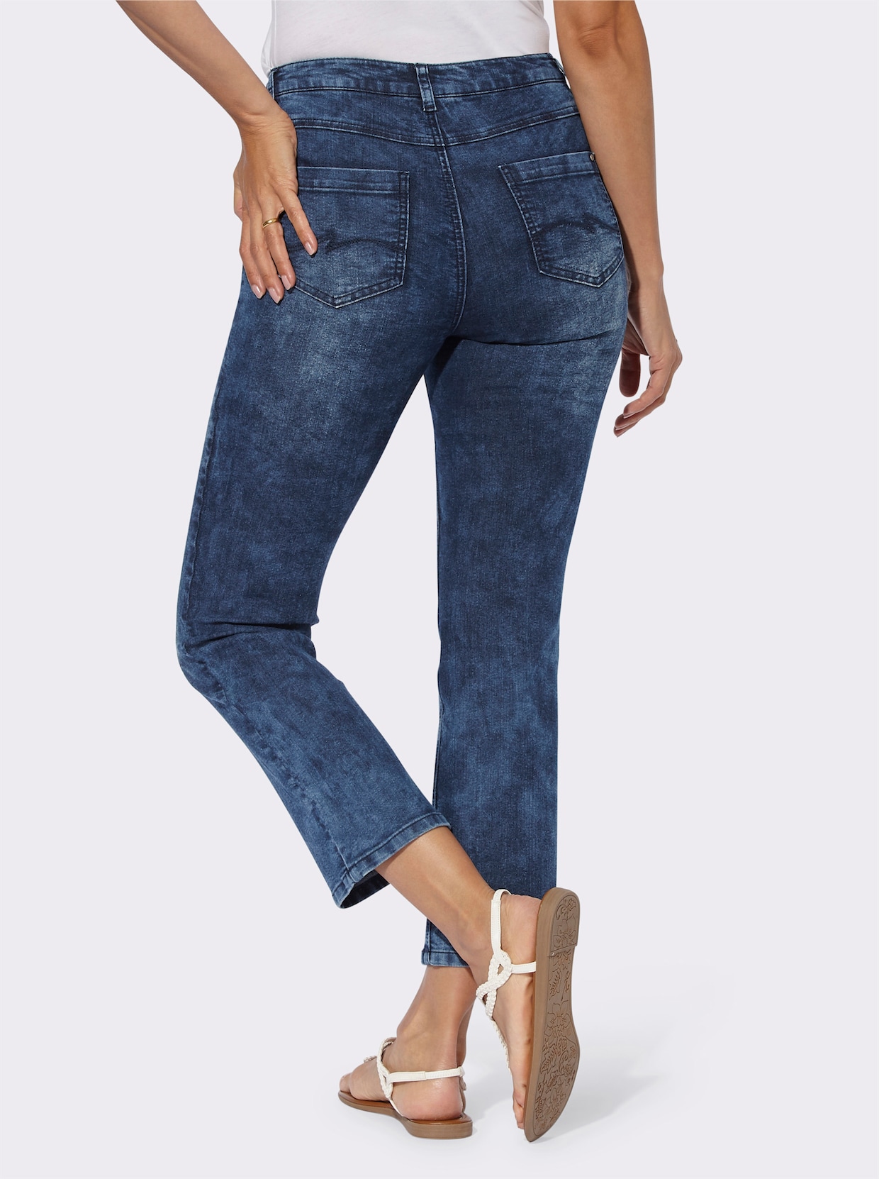 7/8-Jeans - darkblue-stone-washed