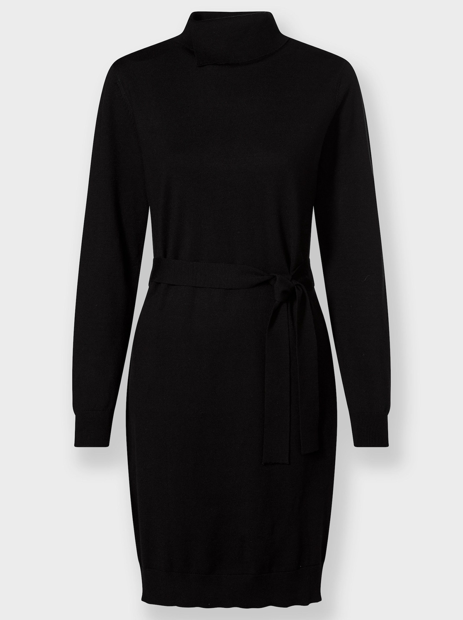 heine Strickkleid mit Rollkragen - schwarz