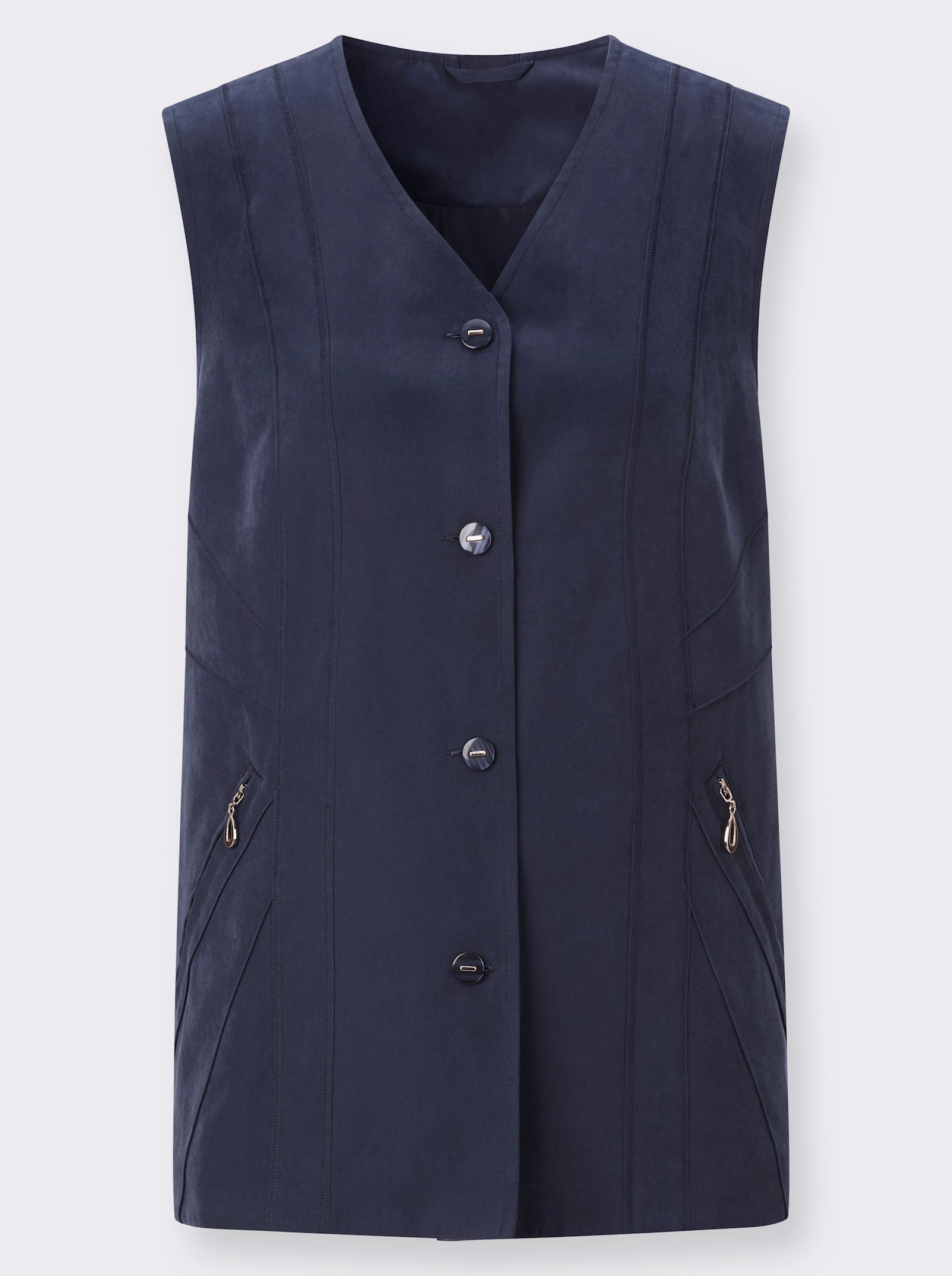 Weste in Micro-Moss-Qualität - marine