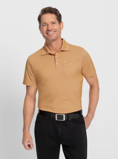 Marco Donati Kurzarmshirt - ocker-meliert