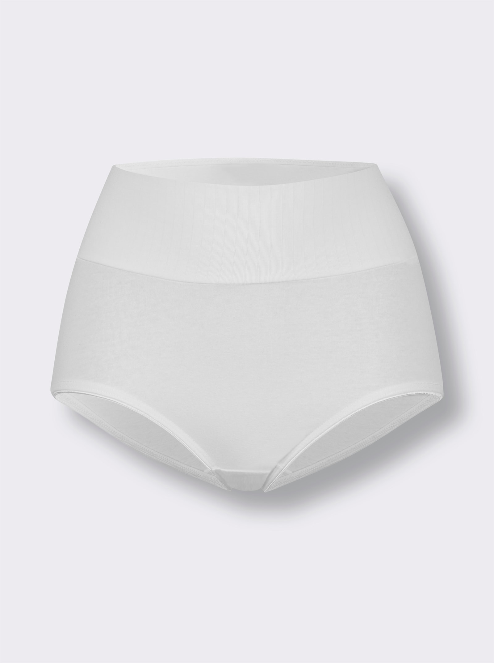 wäschepur Taillenslip mit Ripp-Einsatz - weiß