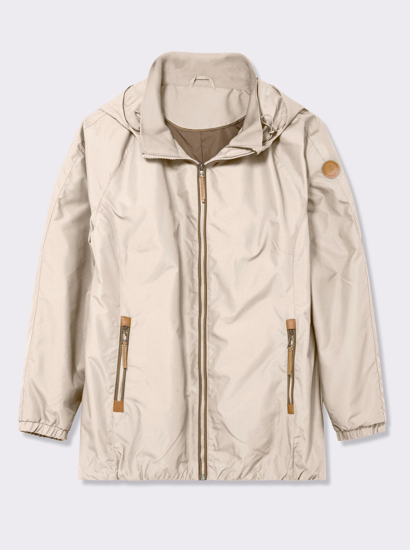 Übergangsjacke in Microfaser-Qualität - elfenbein