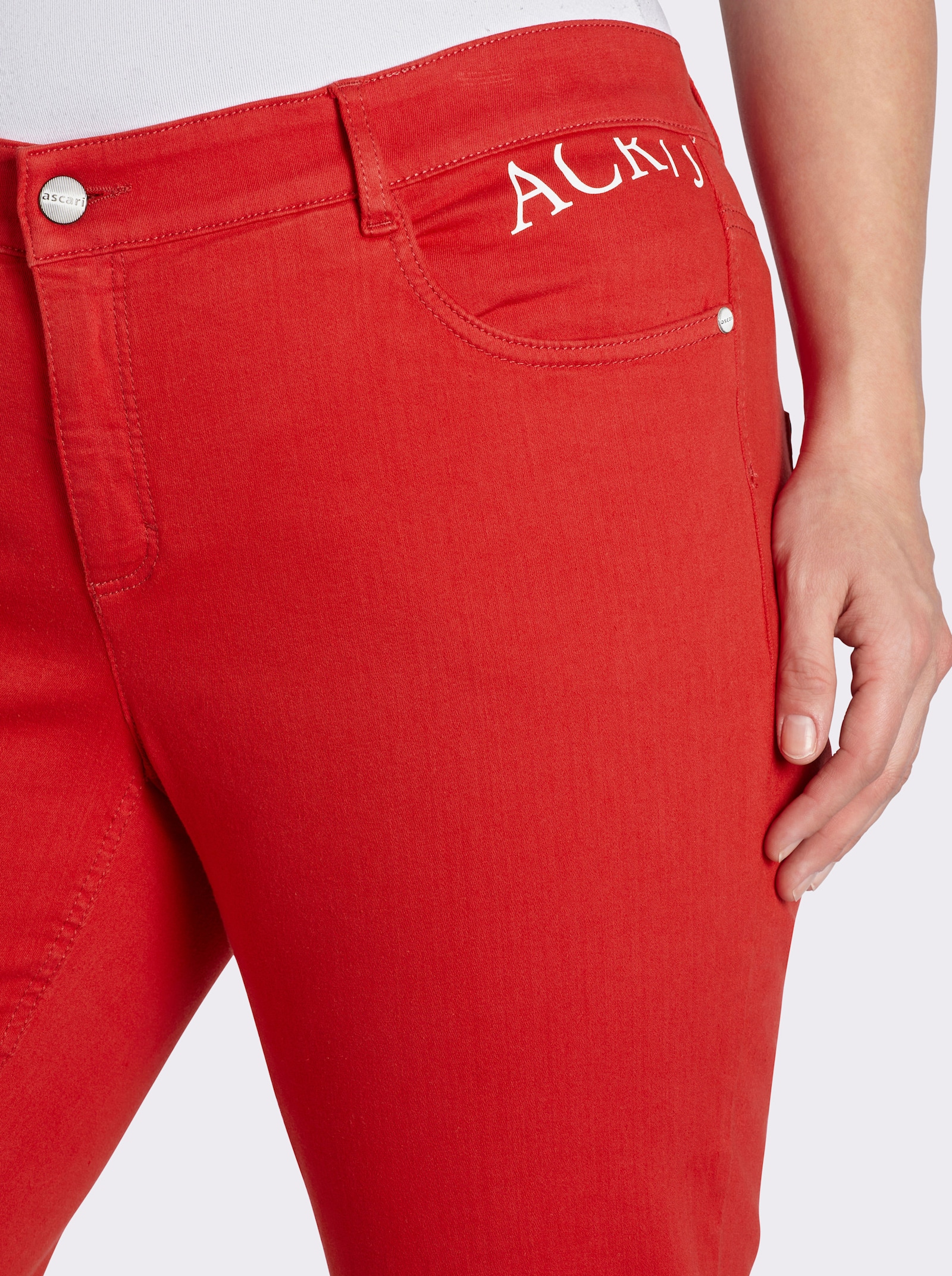 Ascari 5-Pocket-Jeans mit Push-up-Effekt - rot