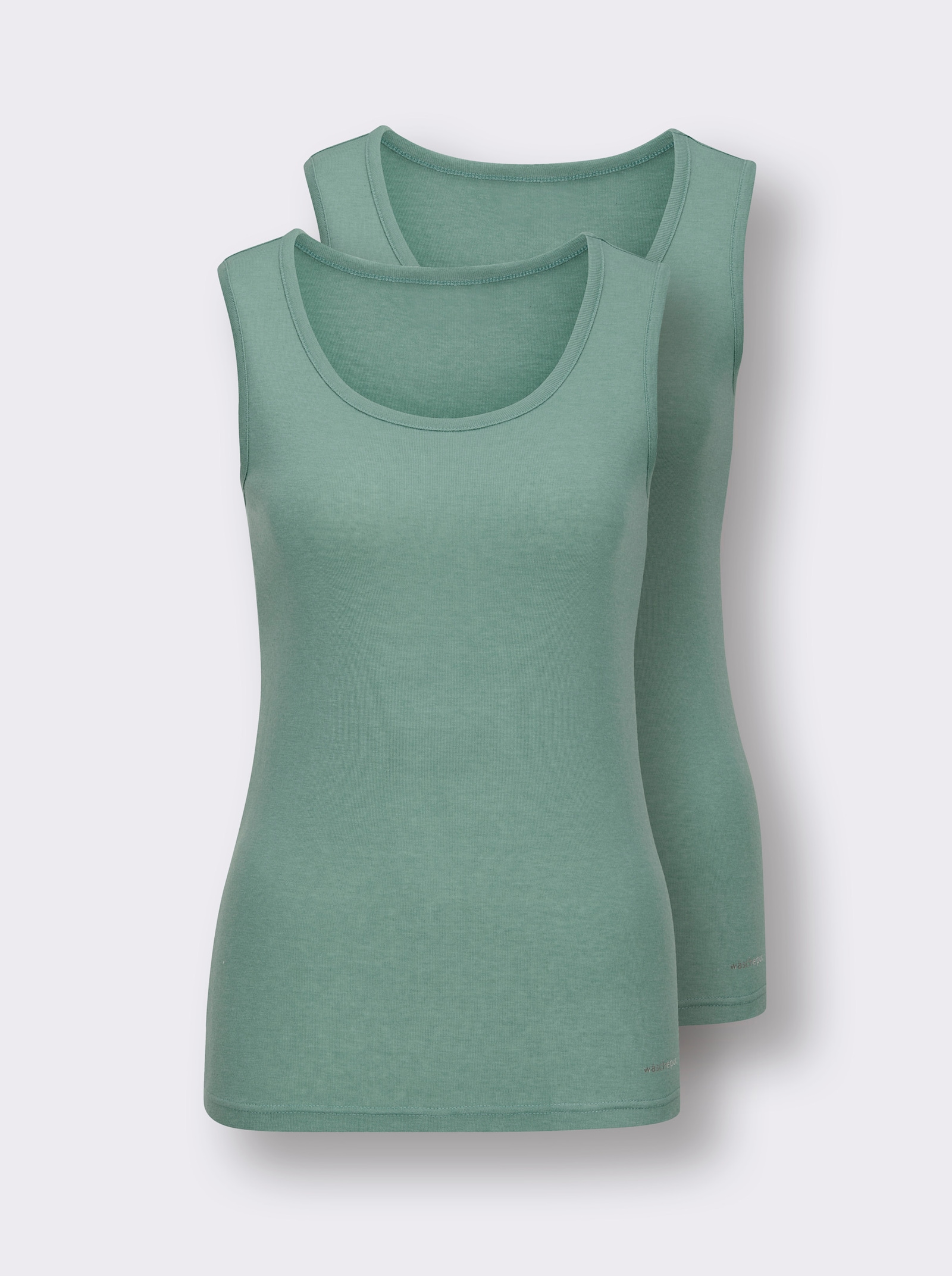 wäschepur Achseltop - salbei-meliert