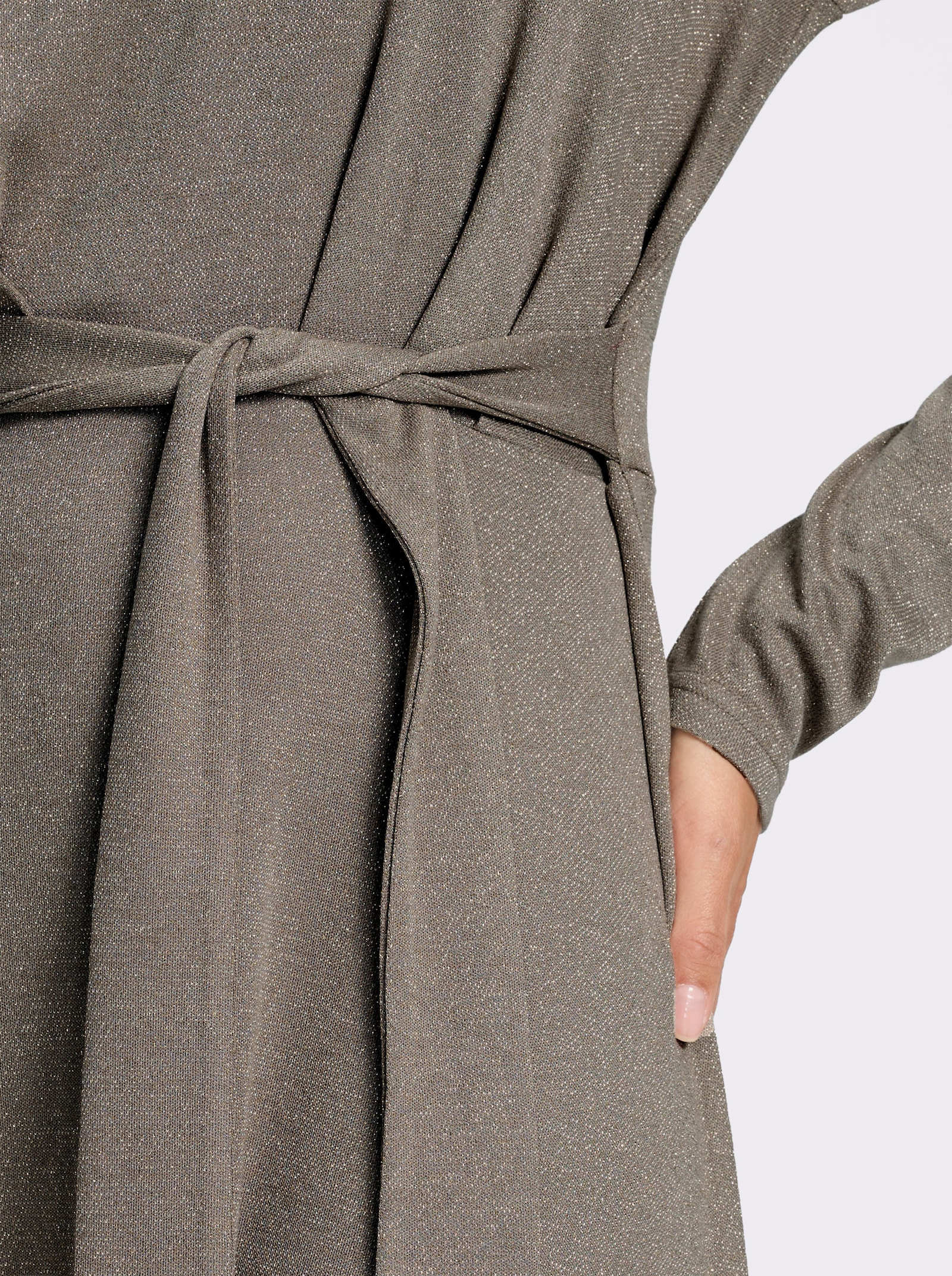 Jersey-Kleid - taupe-meliert