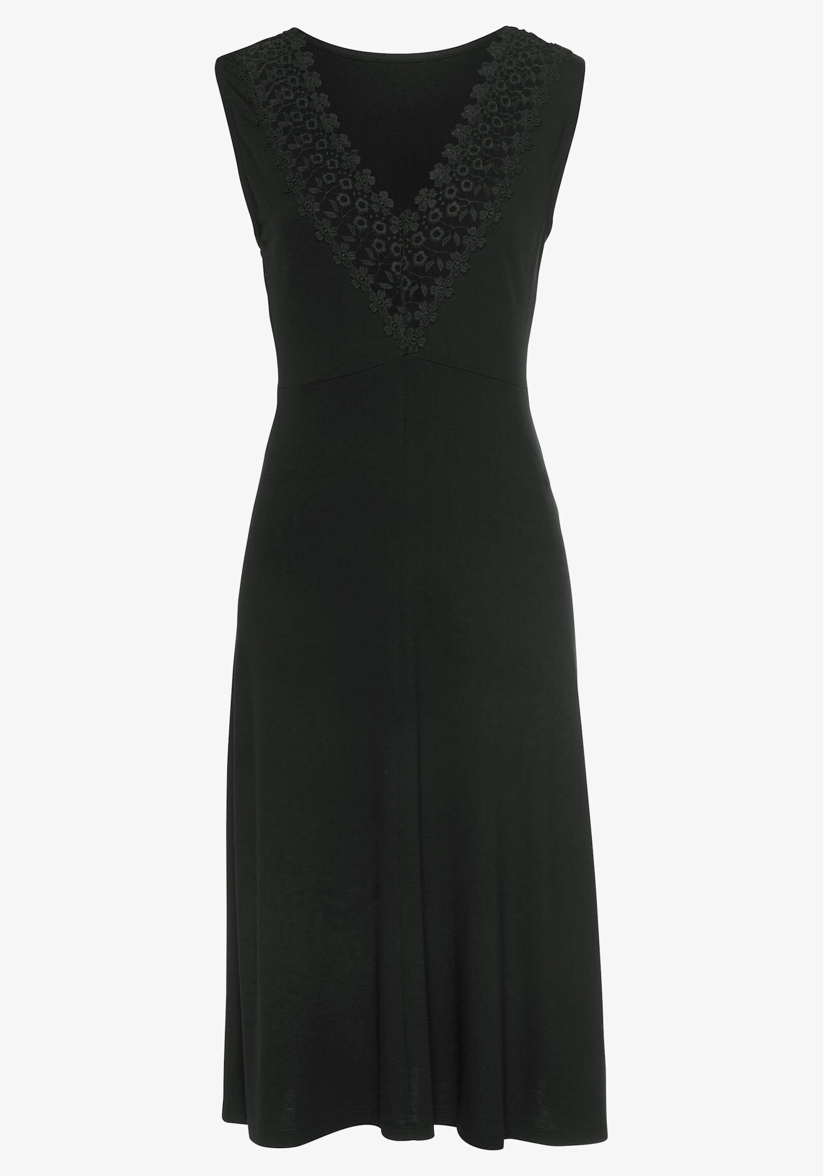 LASCANA Robe en jersey - noir