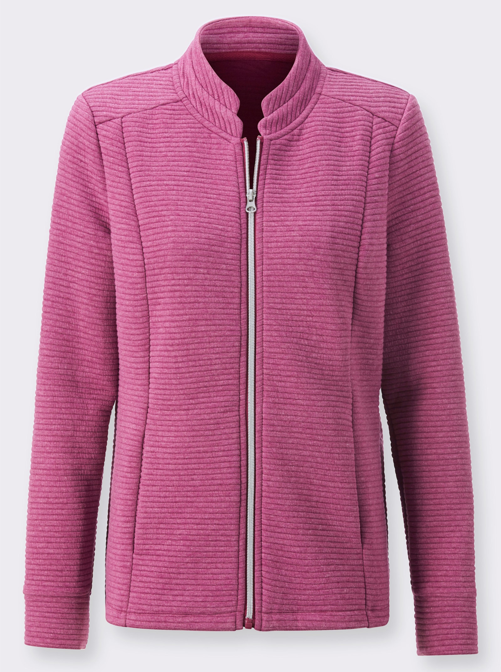 Shirtjasje in riblook - malve gemêleerd