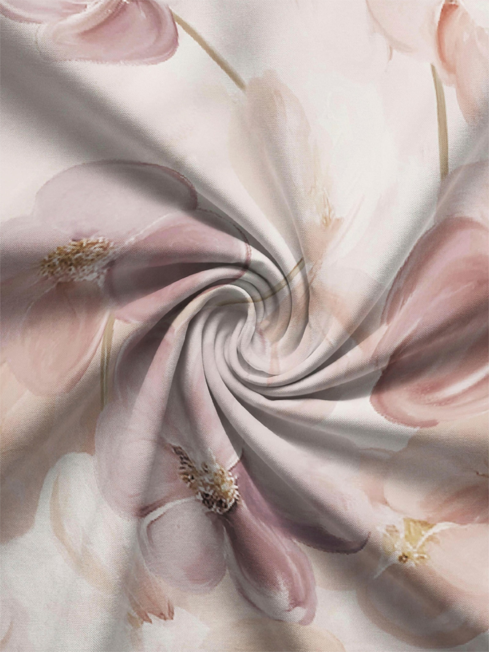 Biberna Wendebettwäsche - rosé-bedruckt