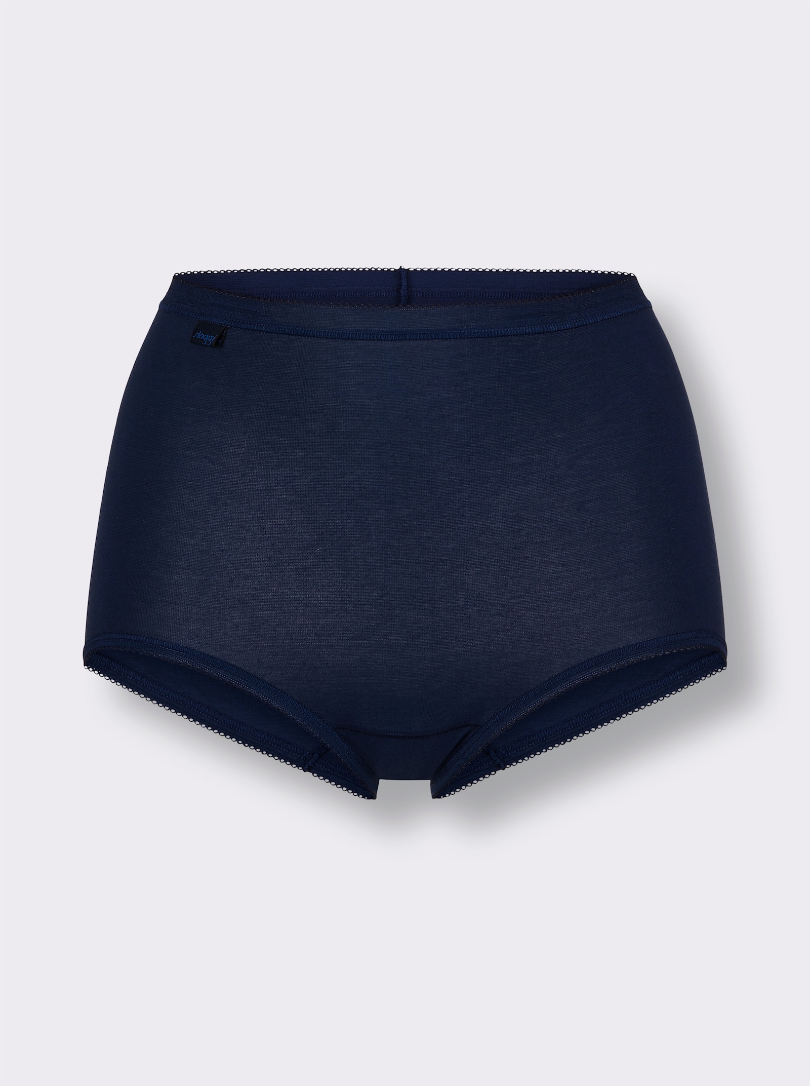 Sloggi Taillenslip ohne Seitennähte - weiß + marine + grau-meliert