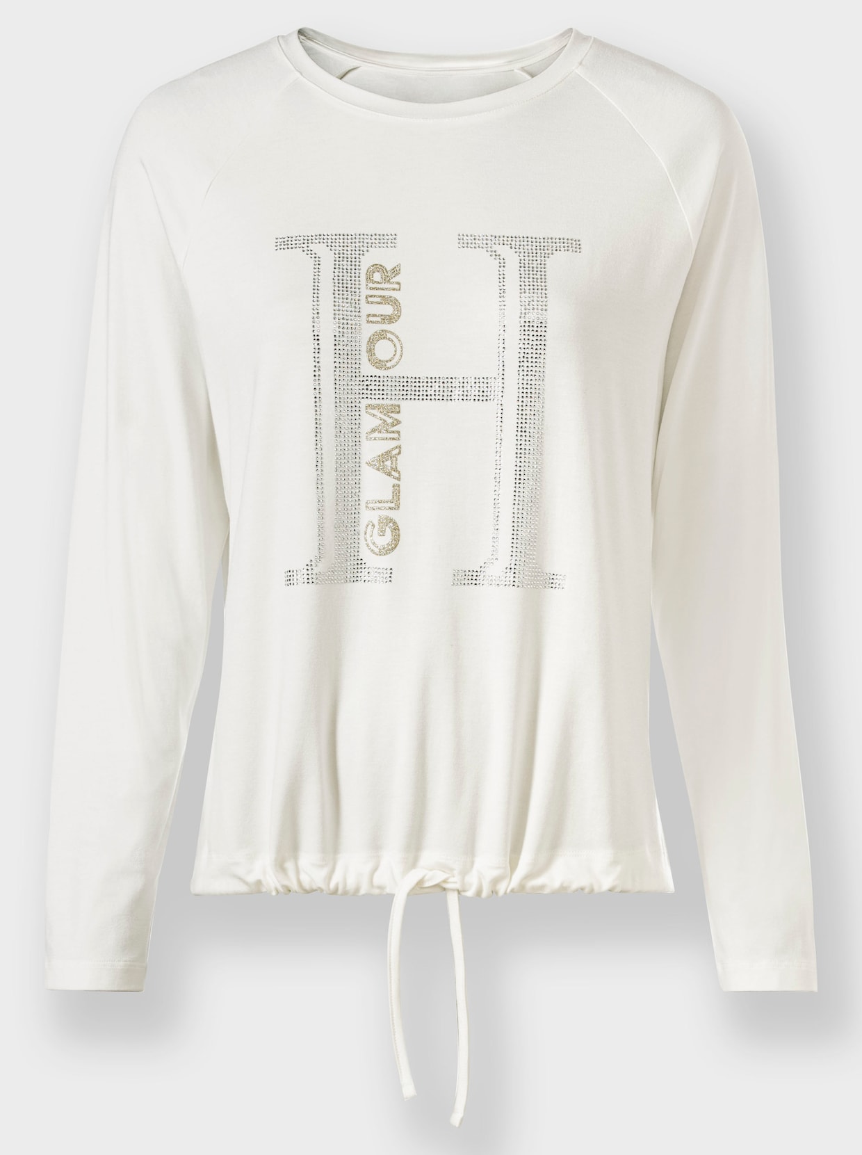 heine Shirt met ronde hals - ecru