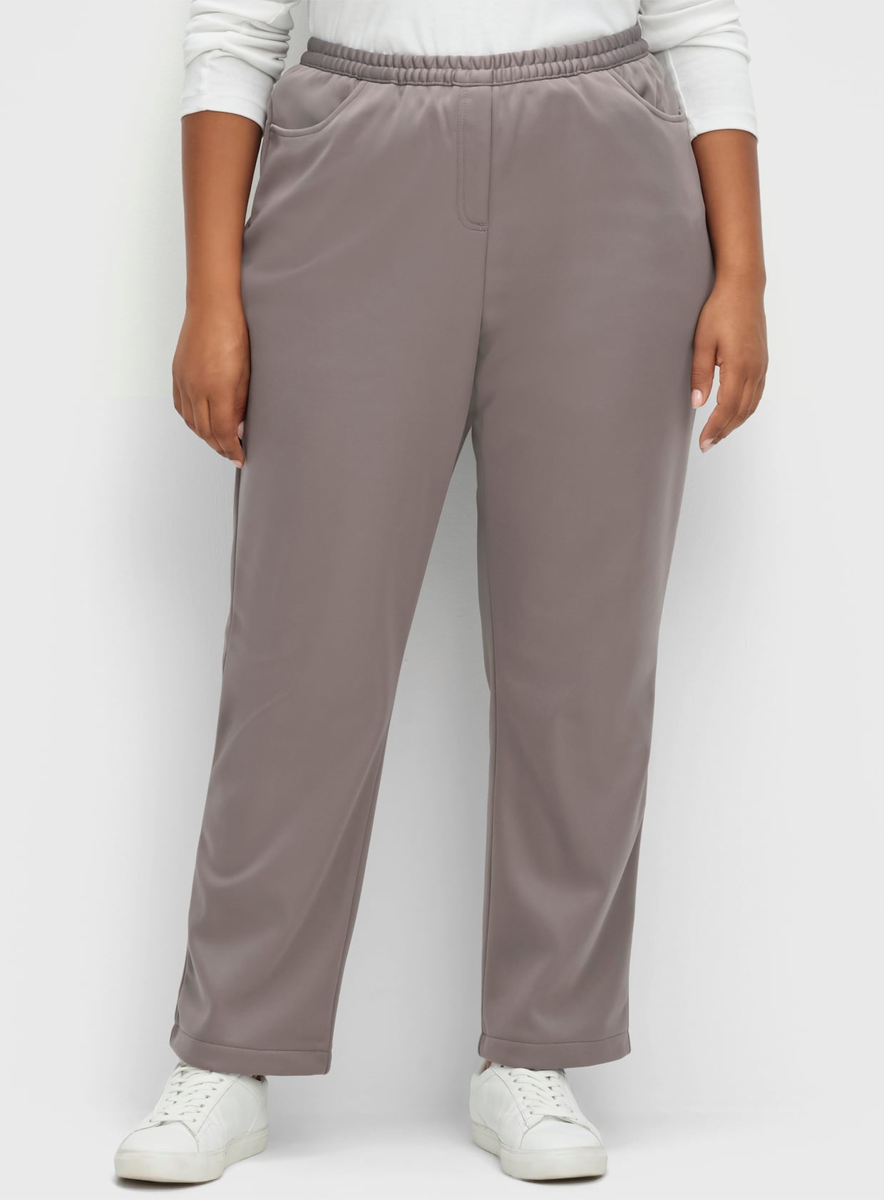 Thermohose mit Fleece-Futter - silbergrau