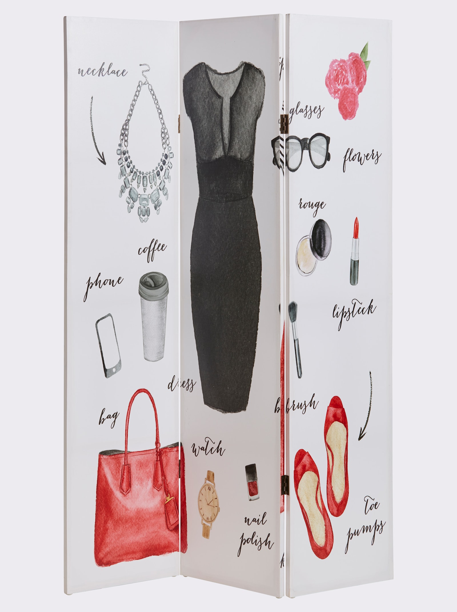 Impressionen Paravent - blanc-multicolore