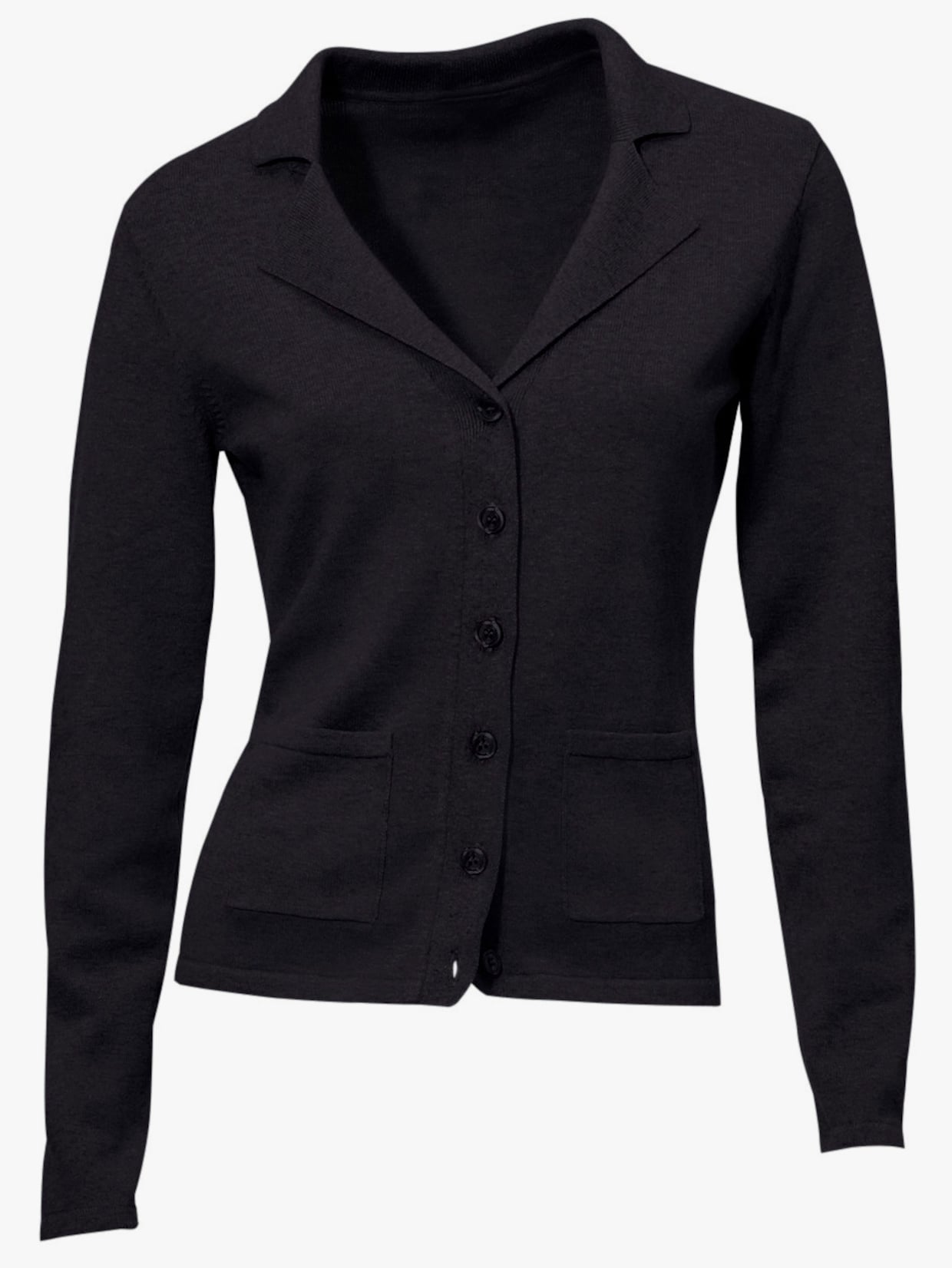 heine Veste en tricot fin - noir