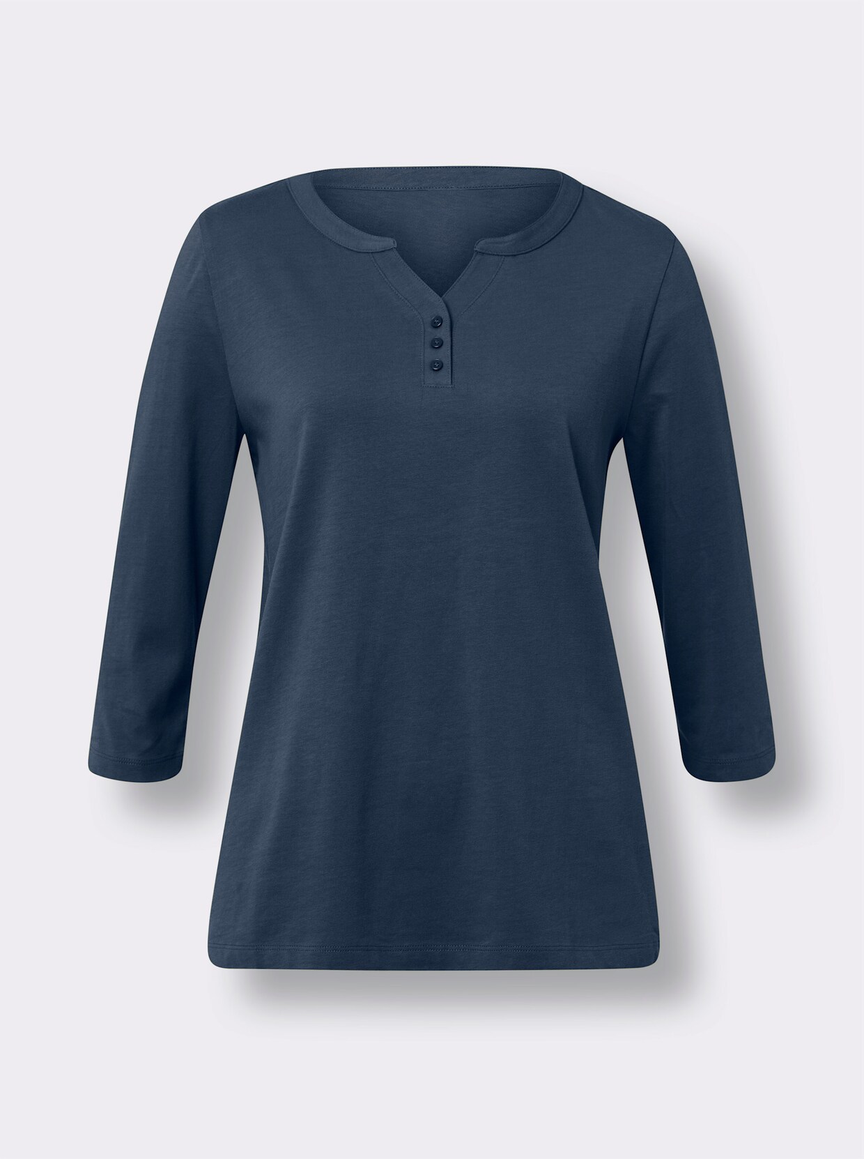 Shirt met 3/4-mouw - donkerblauw