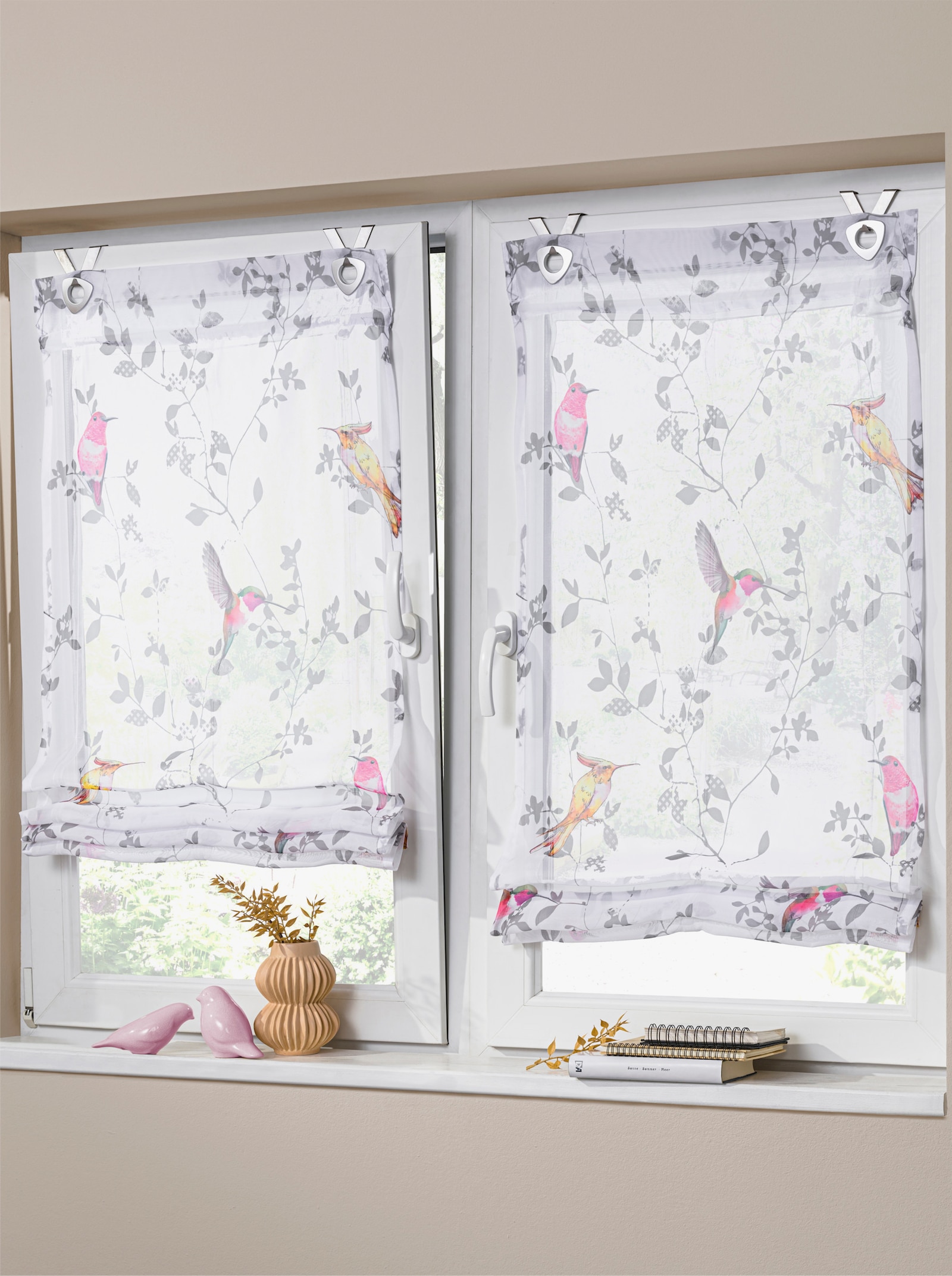 heine home vouwgordijn - wit-gekleurd